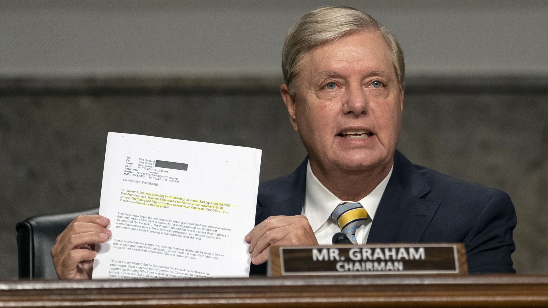 Chairman Sen. Lindsey Graham (R-SC) speaks during a Senate Judiciary Committee hearing 