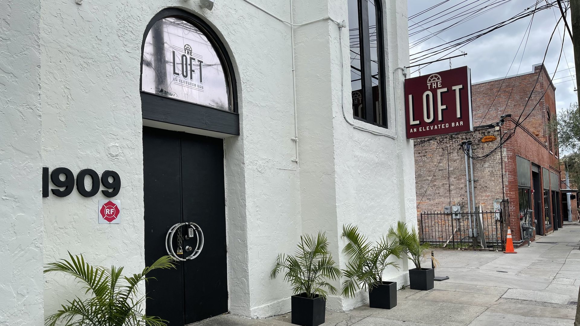 The outside of The Loft bar