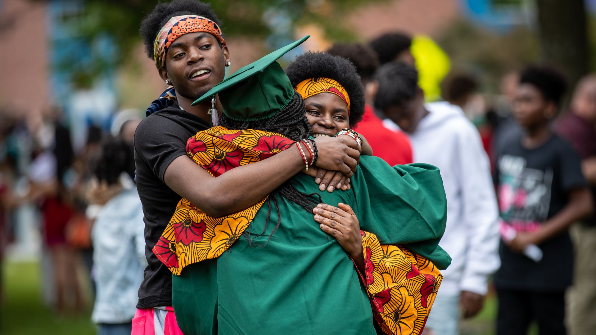 A photo at North High School's graduation