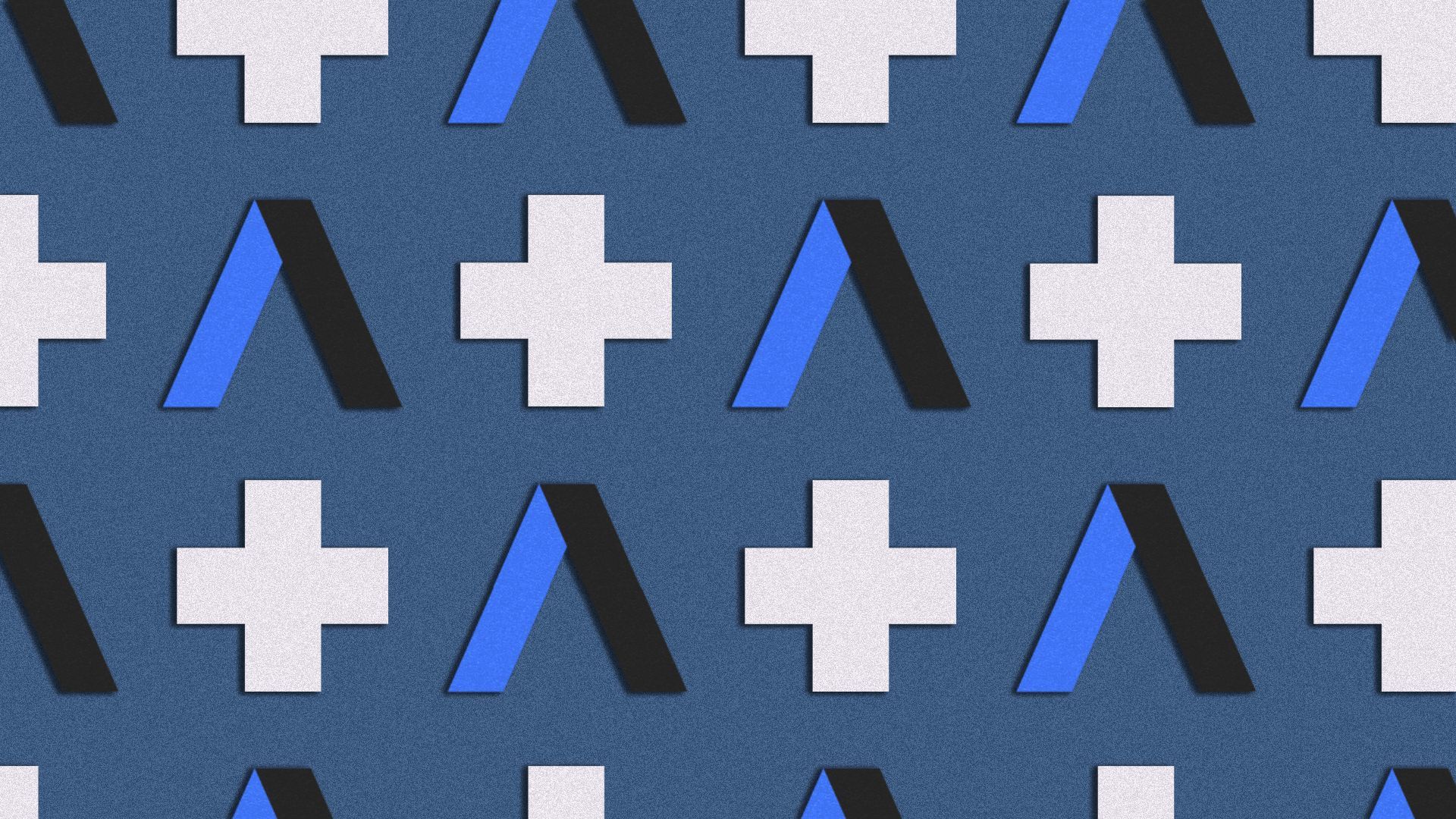 an illustration with a pattern of axios logos and crosses 