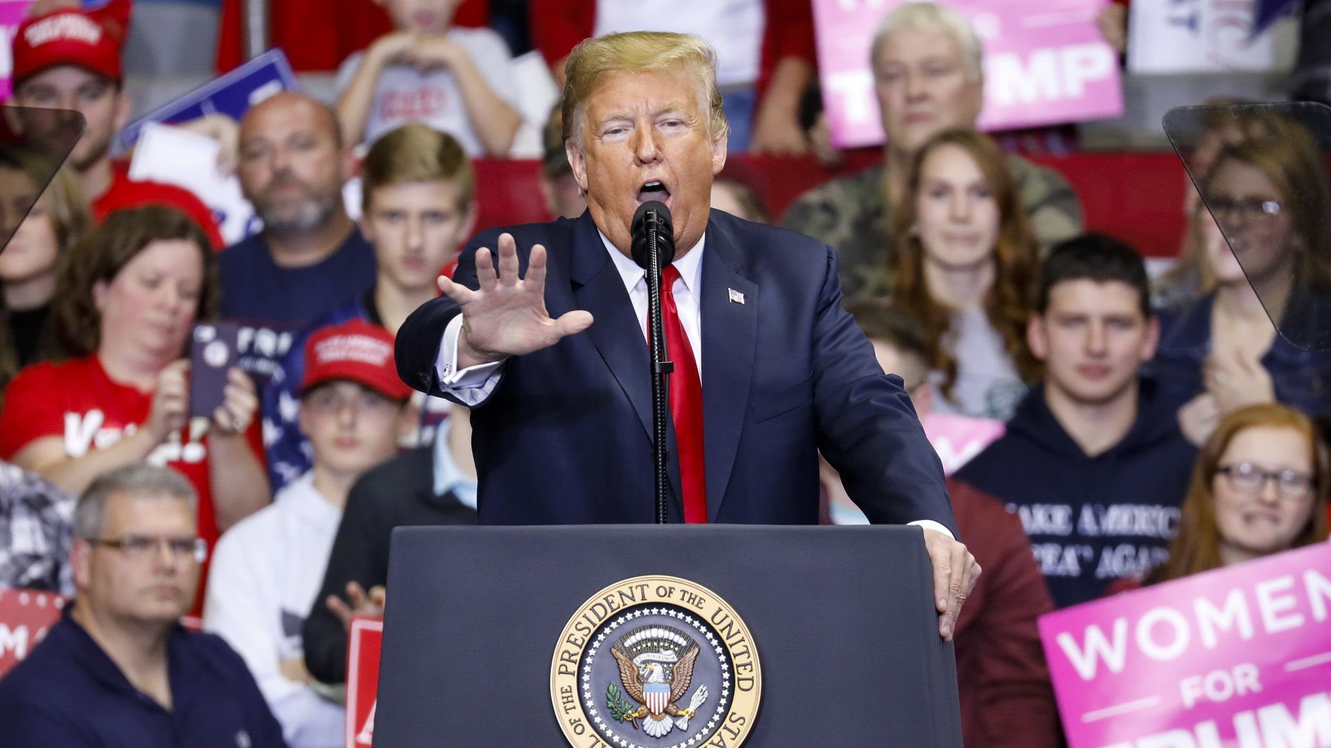 Trump at a campaign rally