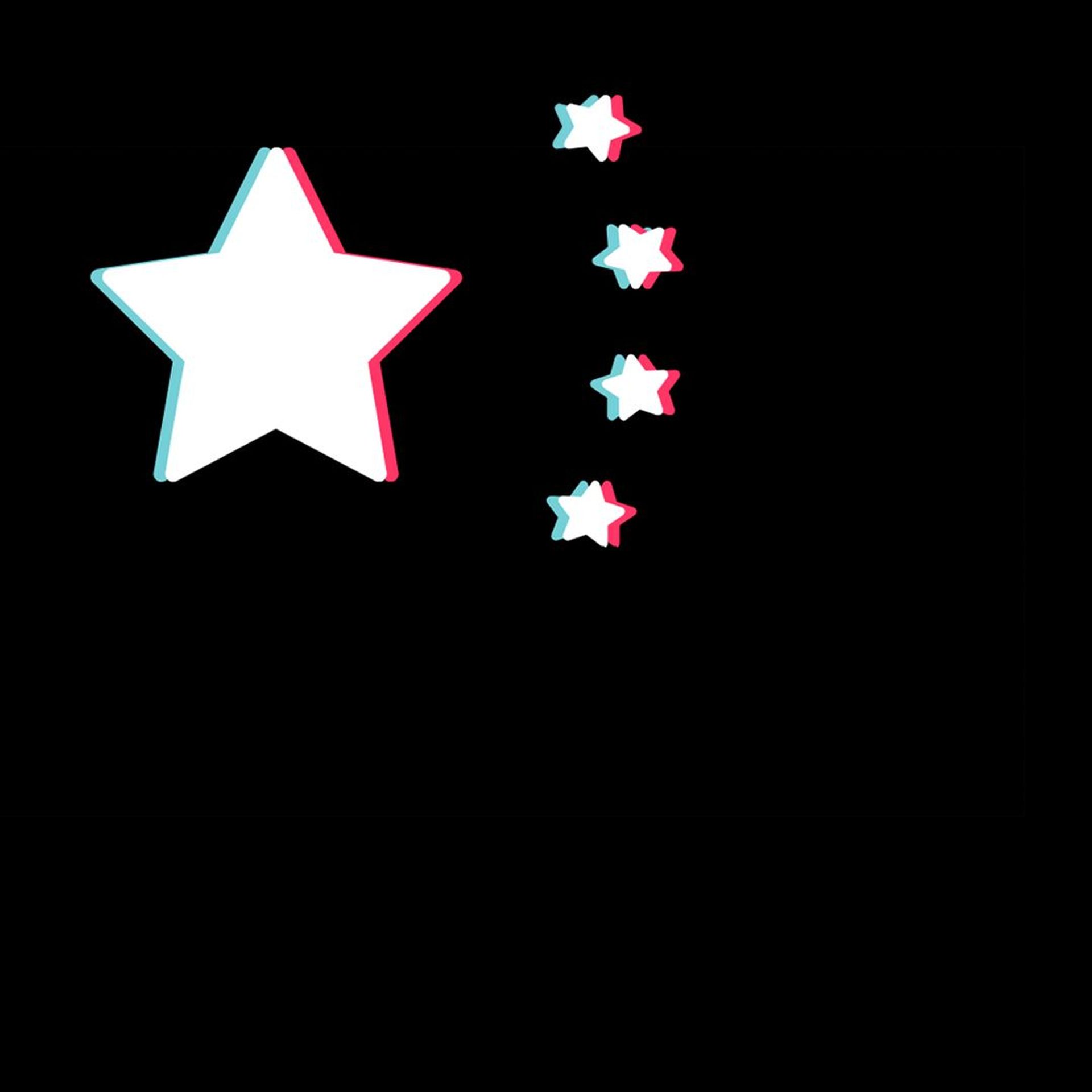 Illustration of the Chinese flag with the stars rendered in TikTok's logo style.