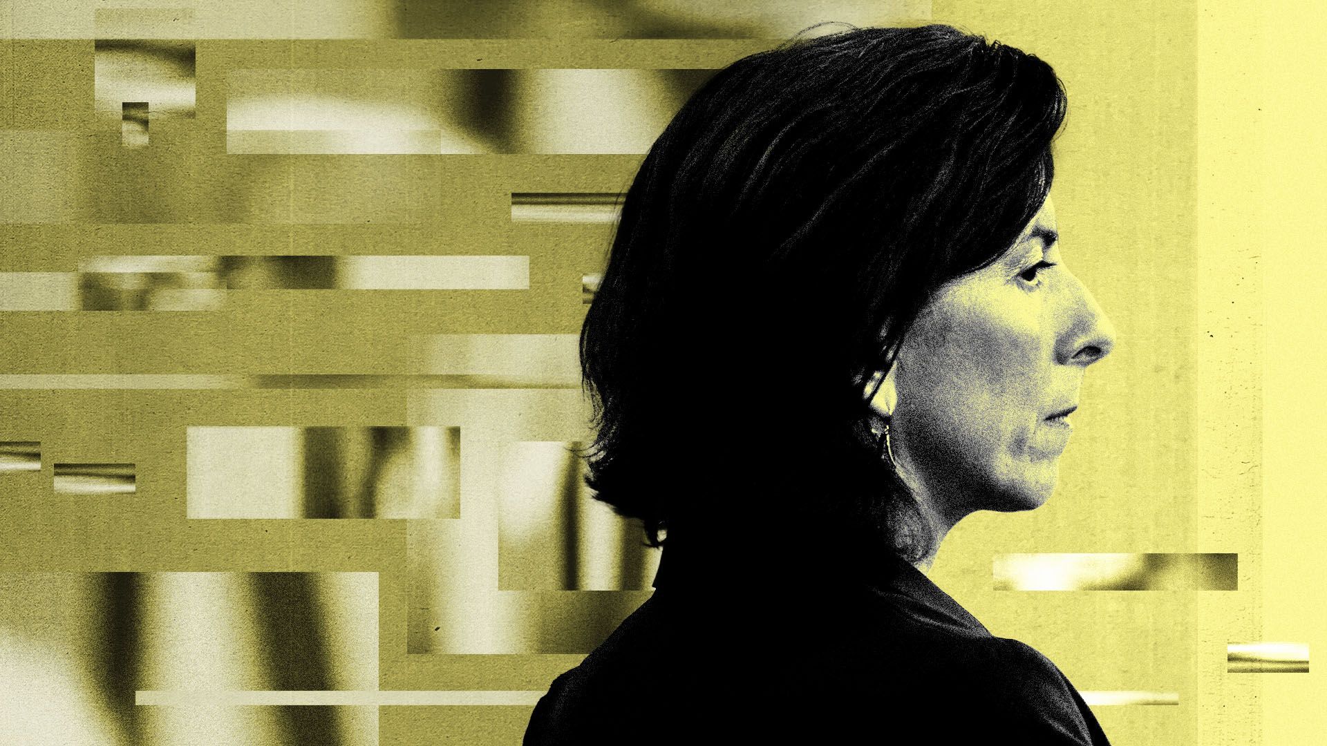 Photo illustration of Gina Raimondo, U.S. Secretary of Commerce.