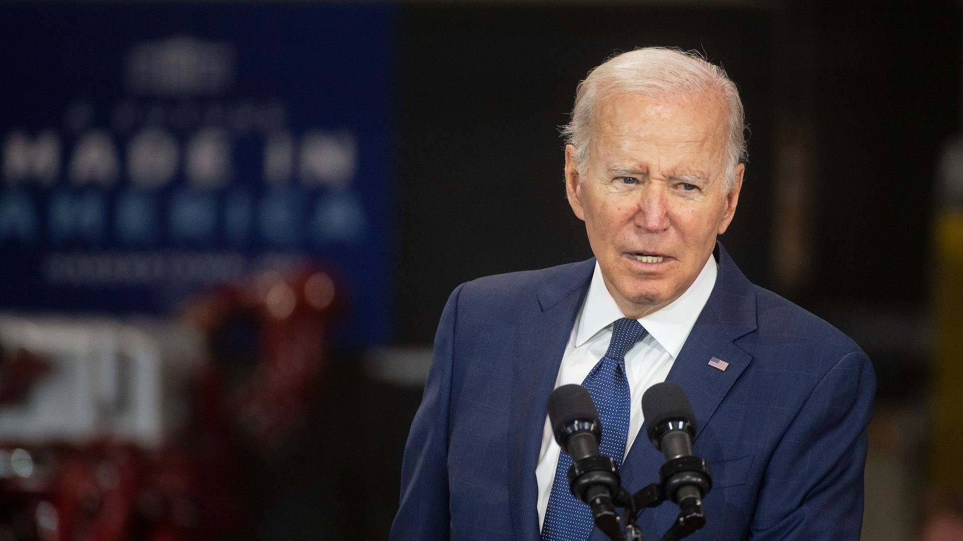 Photo of Joe Biden speaking from a podium