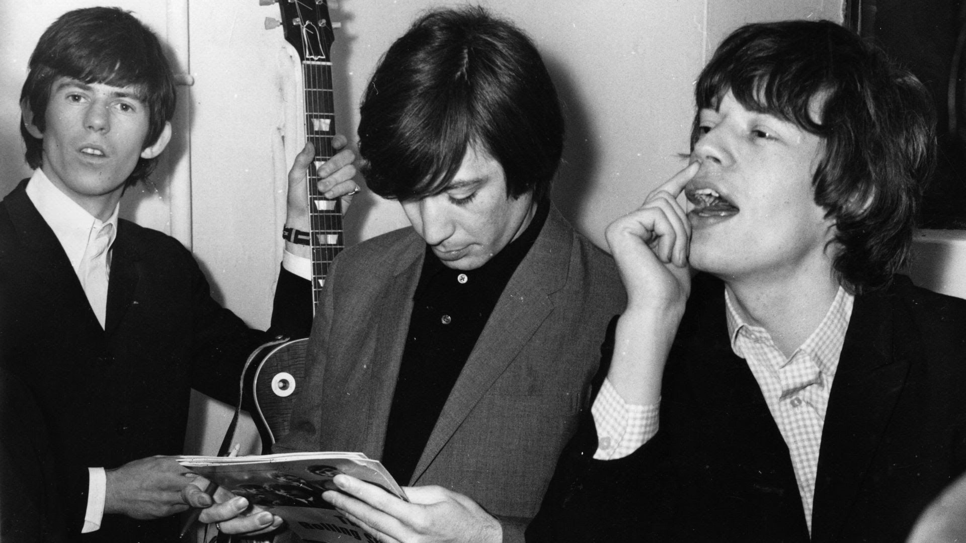 Keith Richards, Charlie Watts and Mick Jagger of the Rolling Stones in January 1965.