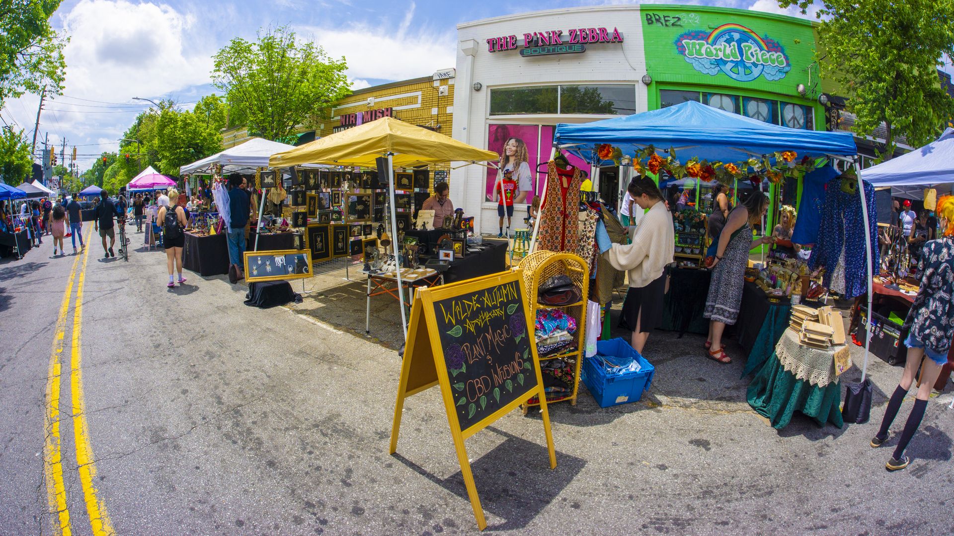 Photos of vendors at the Little 5 Fest in Little Five Points in Atlanta, Ga.