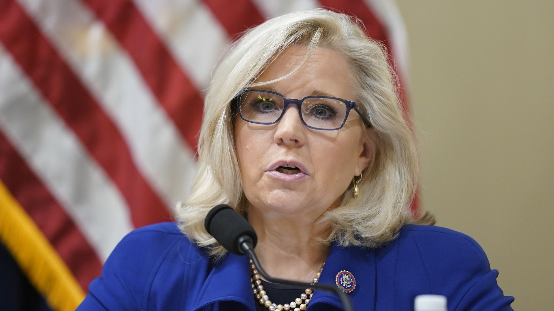 Representative Liz Cheney, a Republican from Wyoming, speaks during a hearing for the Select Committee to Investigate the January 6th Attack