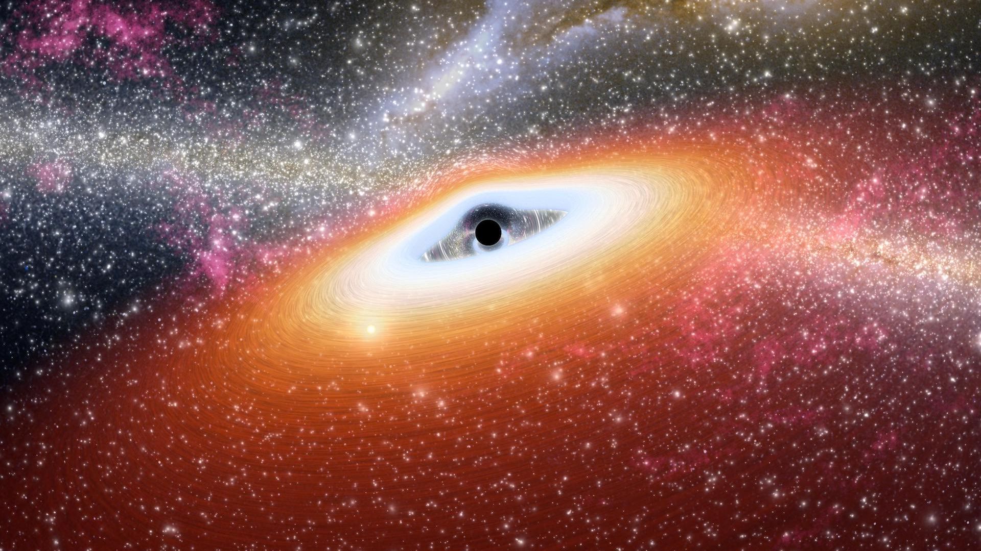 An artist's concept of a black hole from NASA