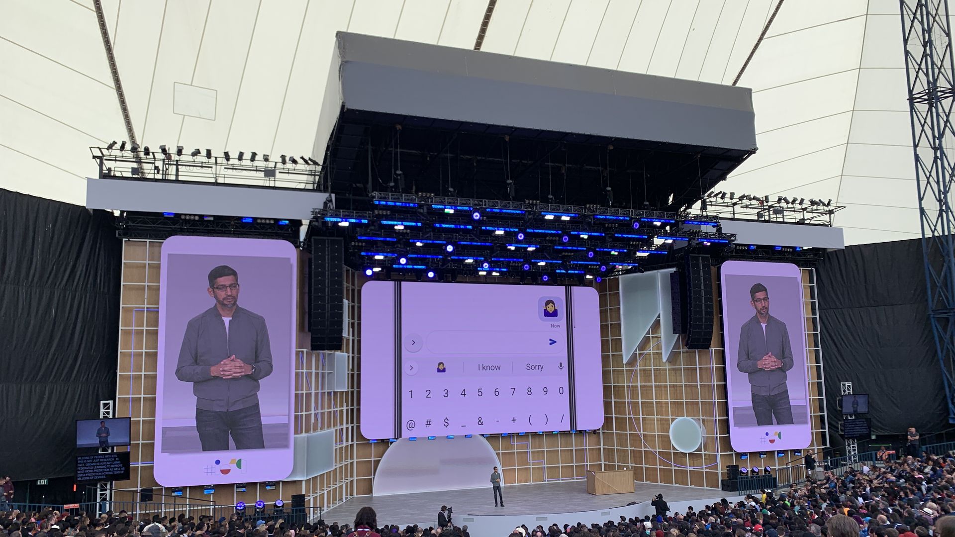 Google CEO Sundar Pichai, talking about new privacy moves at I/0 2019