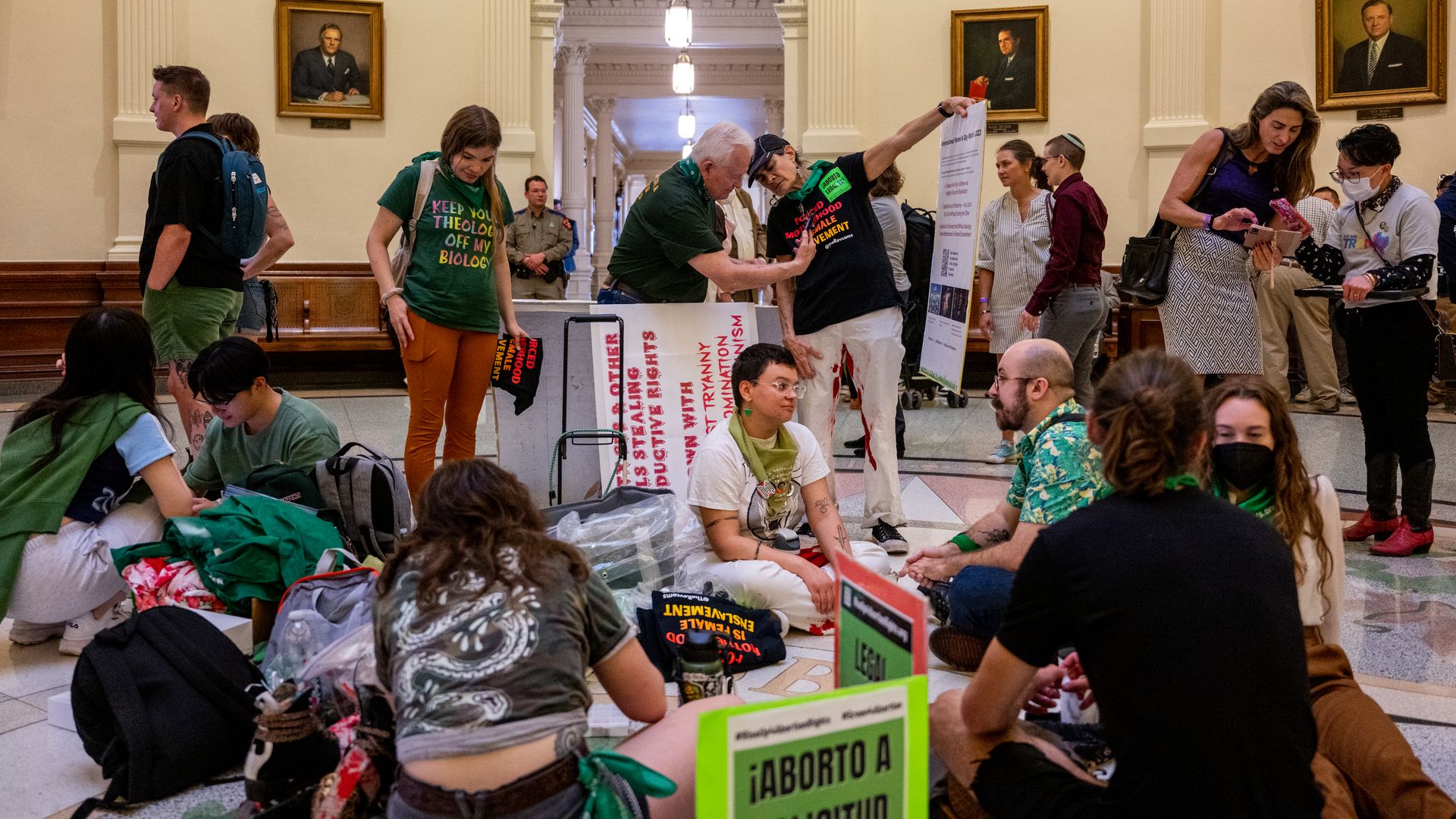 Demonstrators rallying in support of abortion rights at the Texas State Capitol in Austin in March 2023.