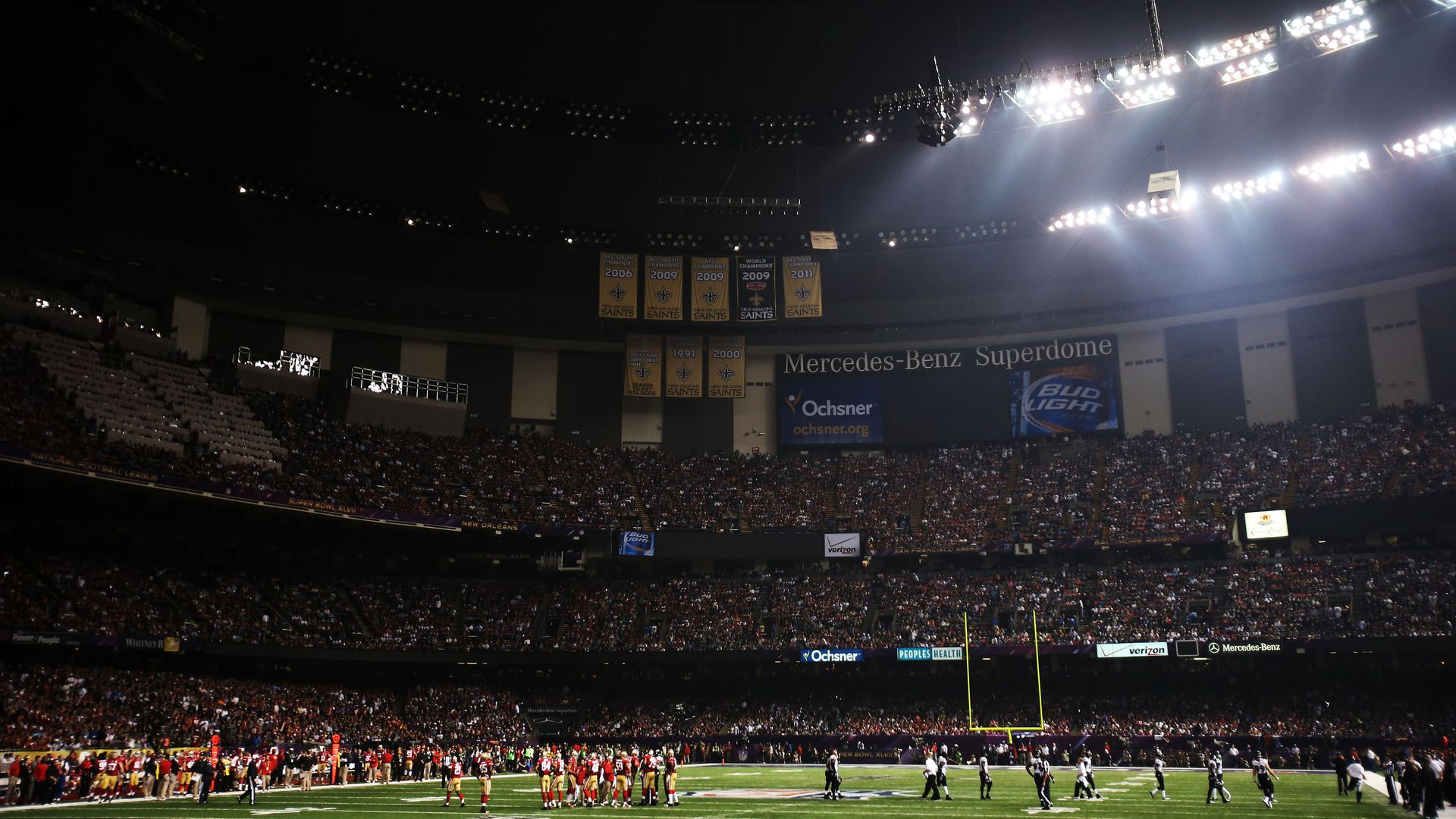 Photo shows the lights out at the Dome.