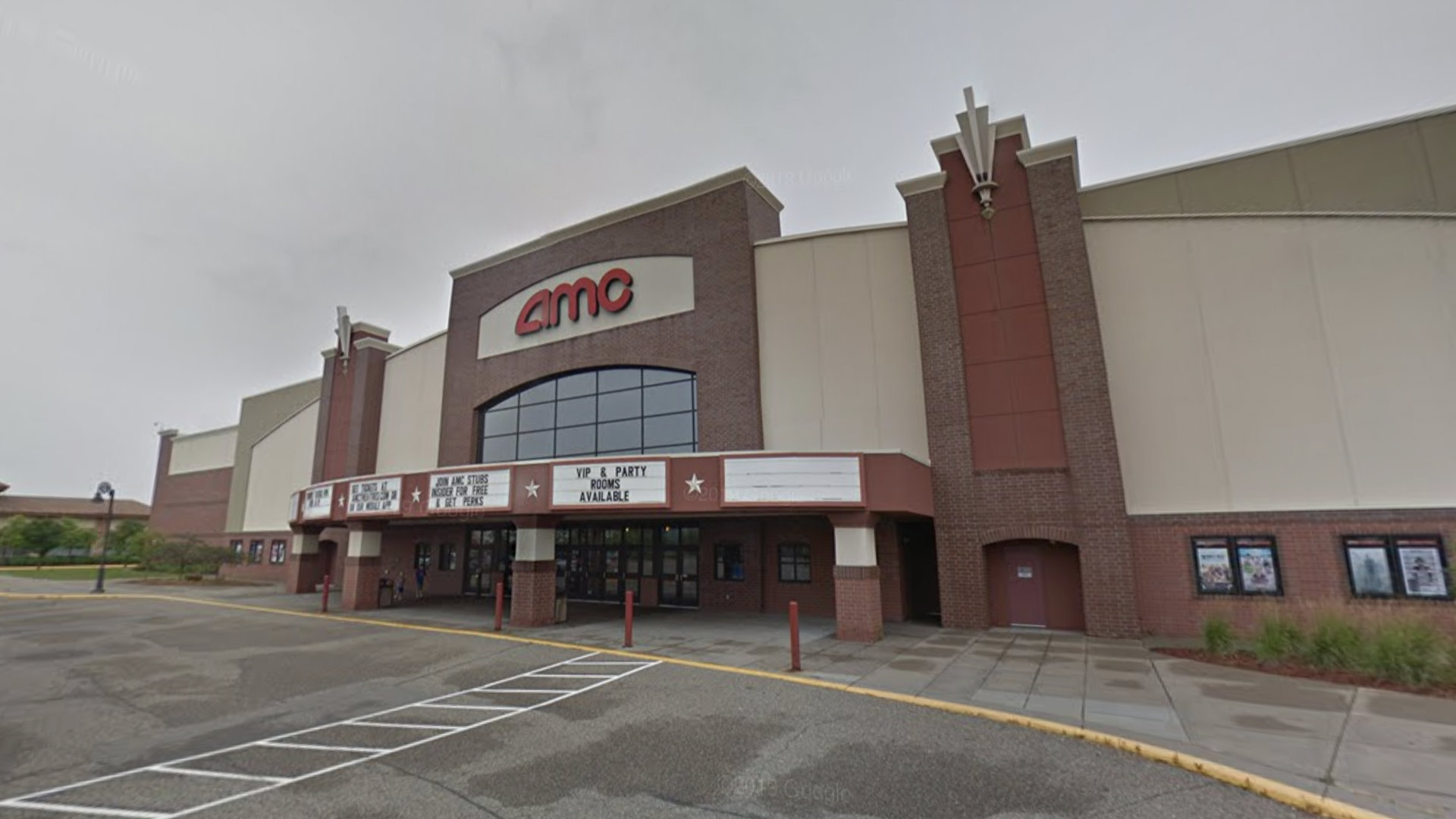 The exterior of an AMC theaters in Maple Grove, Minnesota.
