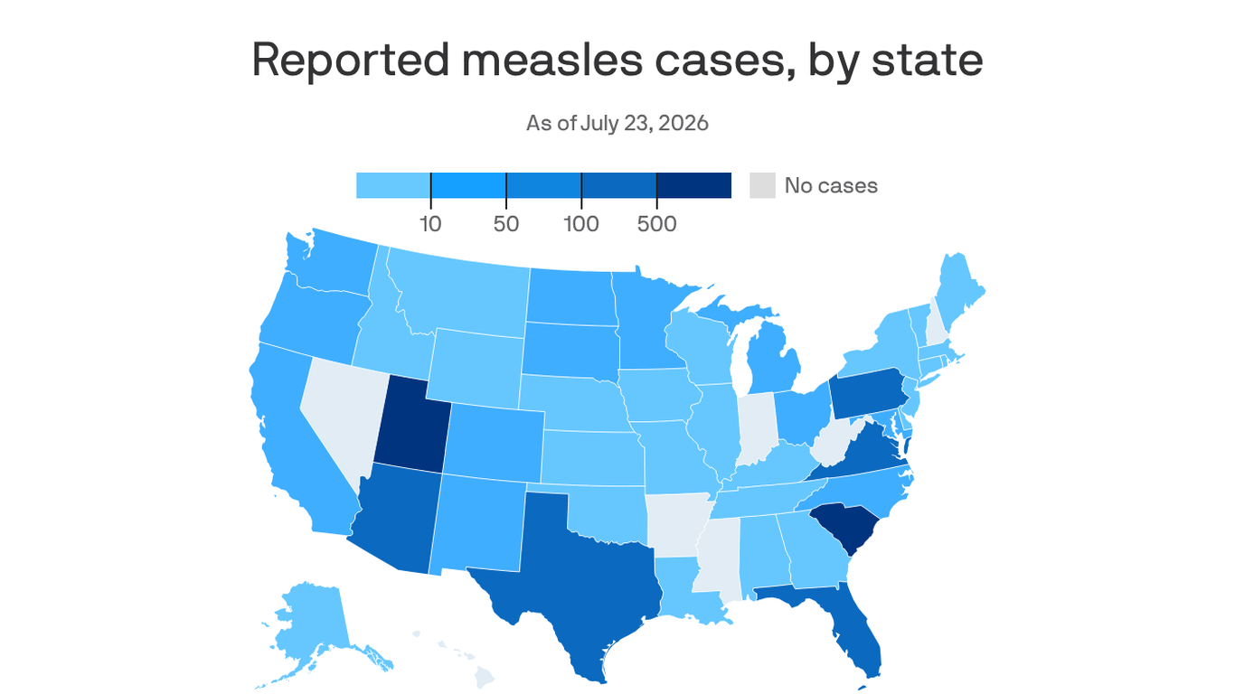 Virginia among states leading U.S. measles cases surge