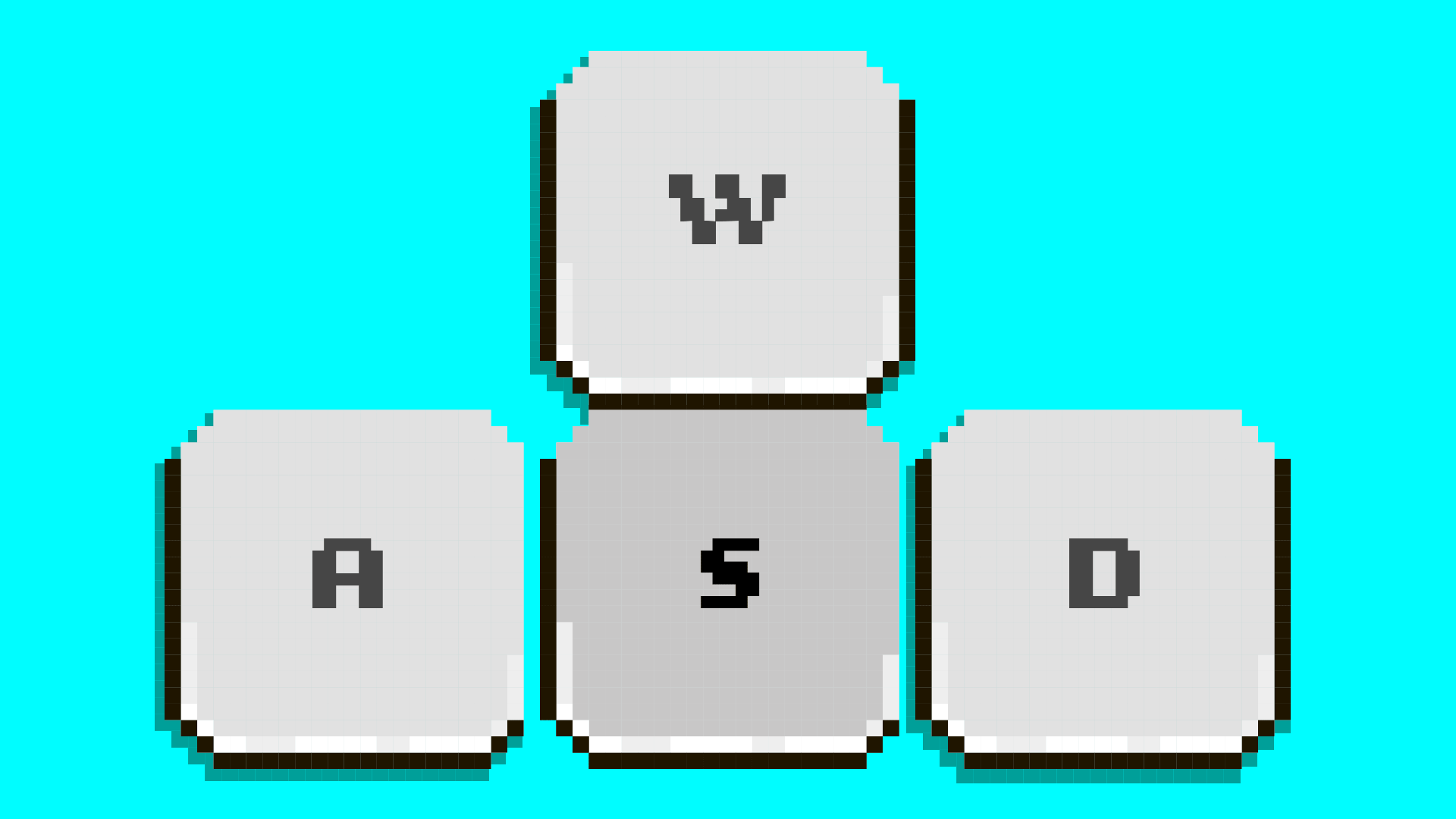 Animated GIF of the WASD buttons