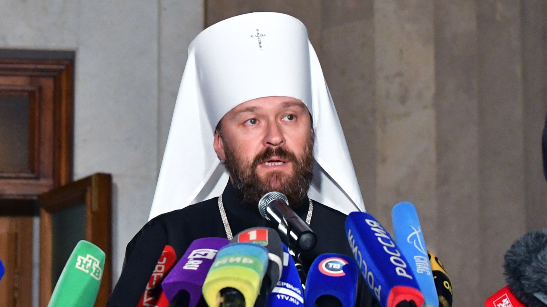 Metropolitan Hilarian, chairman of the Department for External Church Relations of the Moscow Patriarchate. Photo: Viktor Drachev\TASS via Getty Images