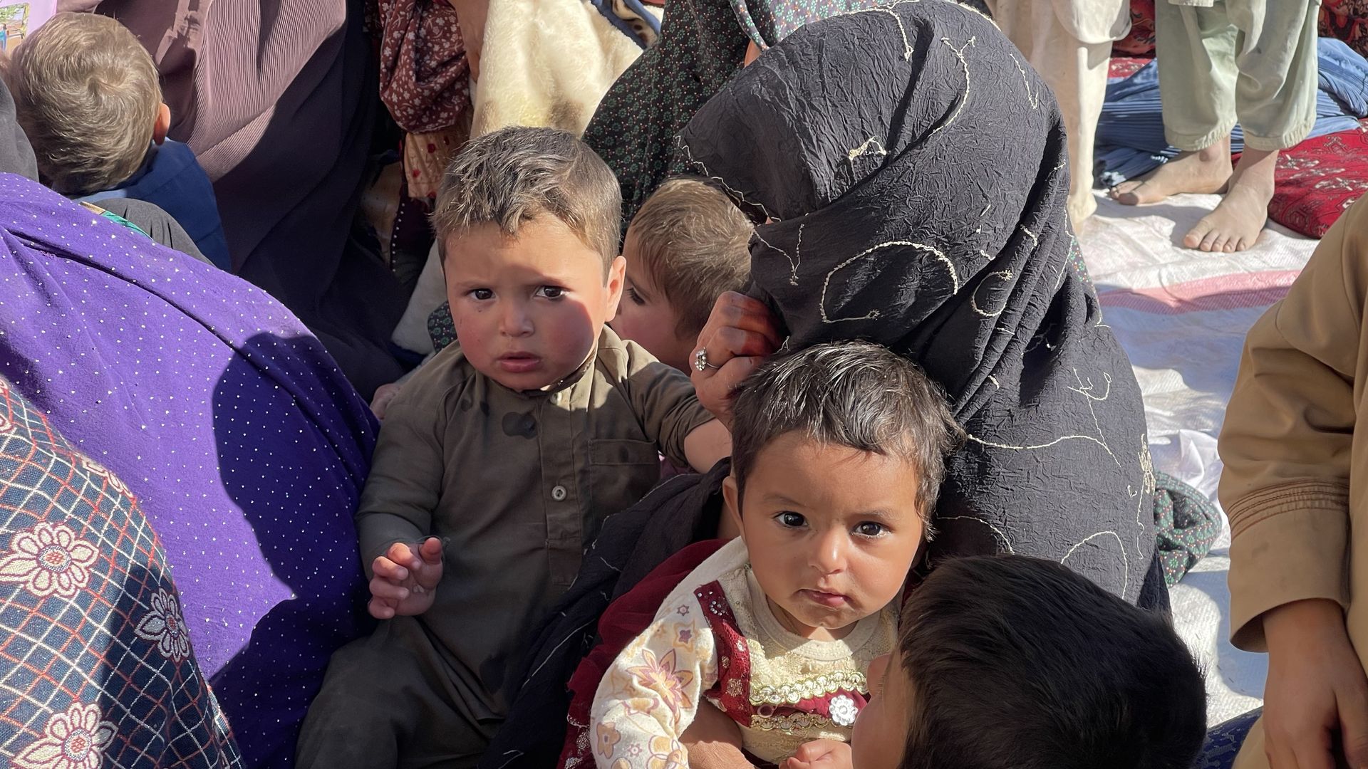 People receive health seminars held by Health Ministry of Taliban in villages of Kandahar province, Afghanistan 