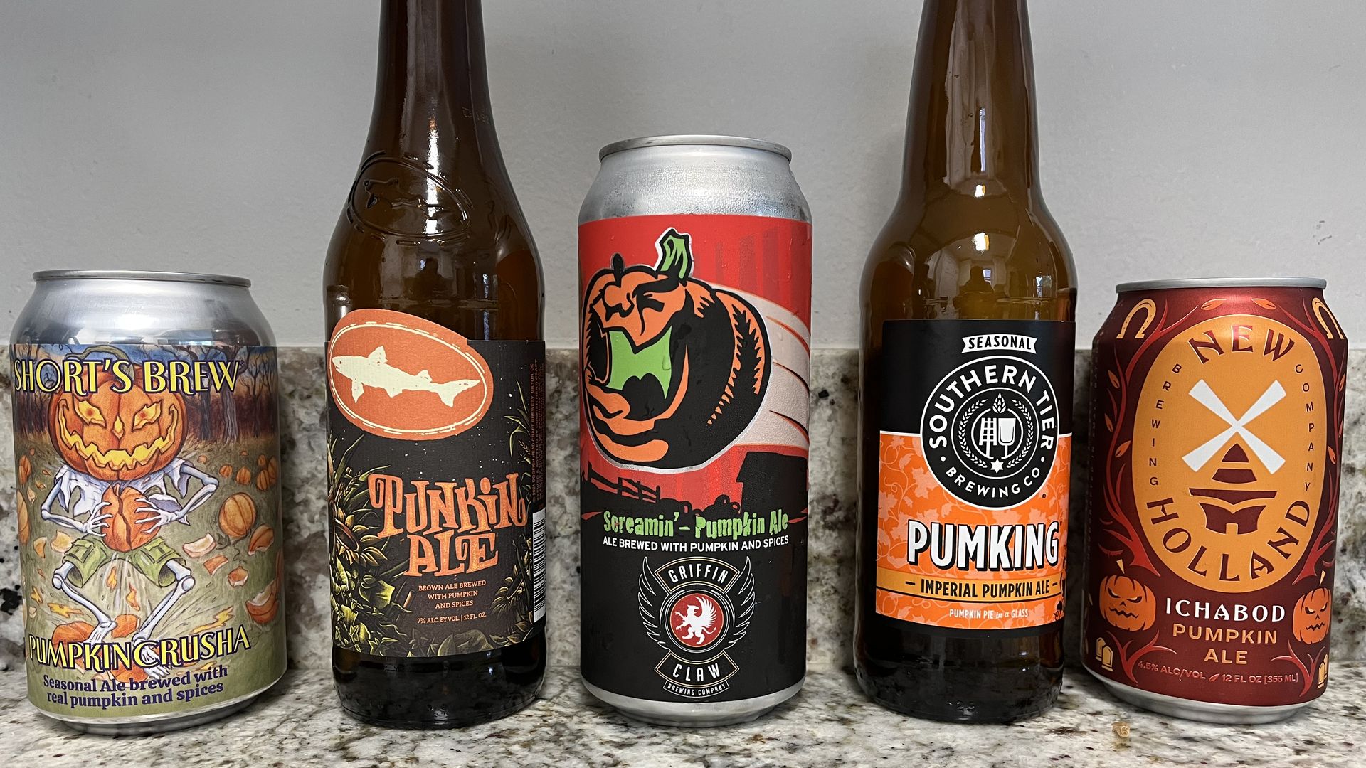 Pumpkin beers selected for Axios Detroit's taste testing