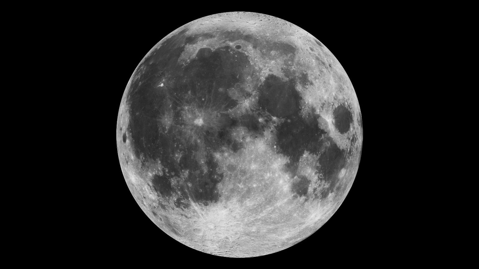 The Moon against the blackness of space