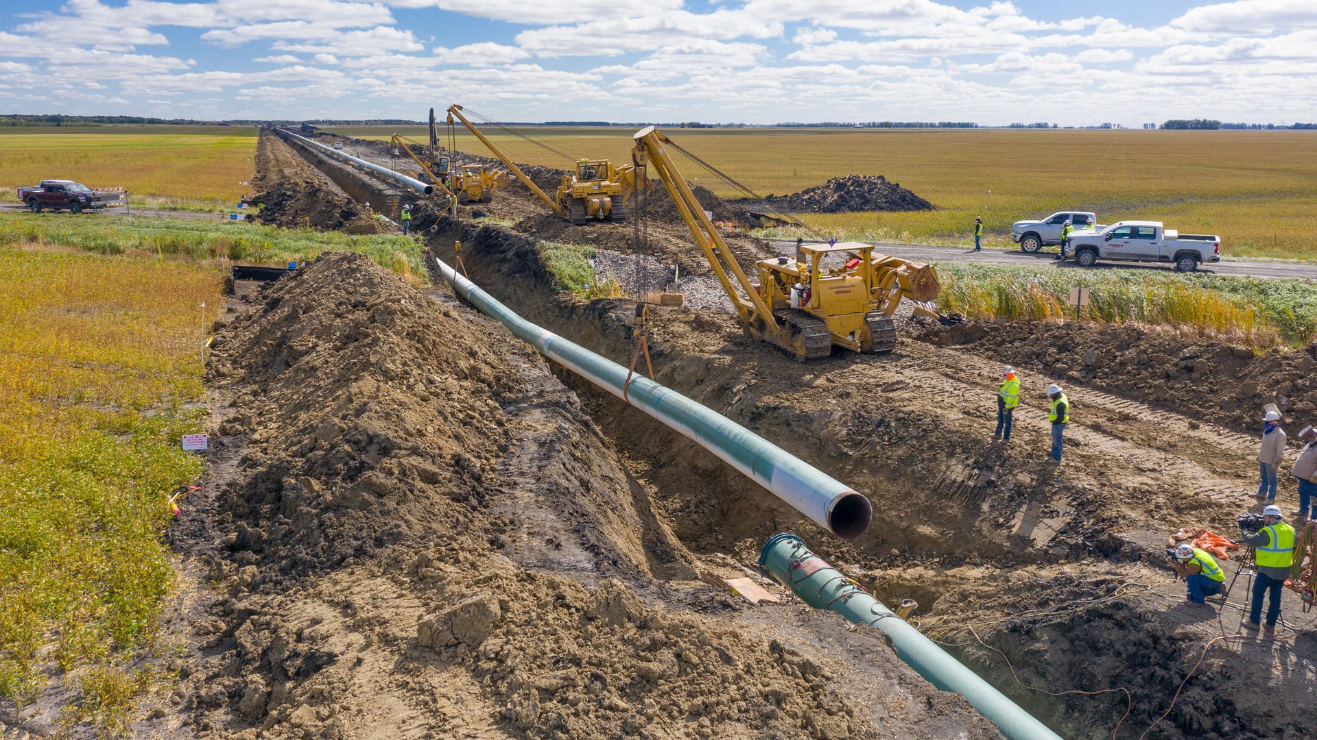 Construction on the Enbridge Line 3 replacement in northern Minnesota.