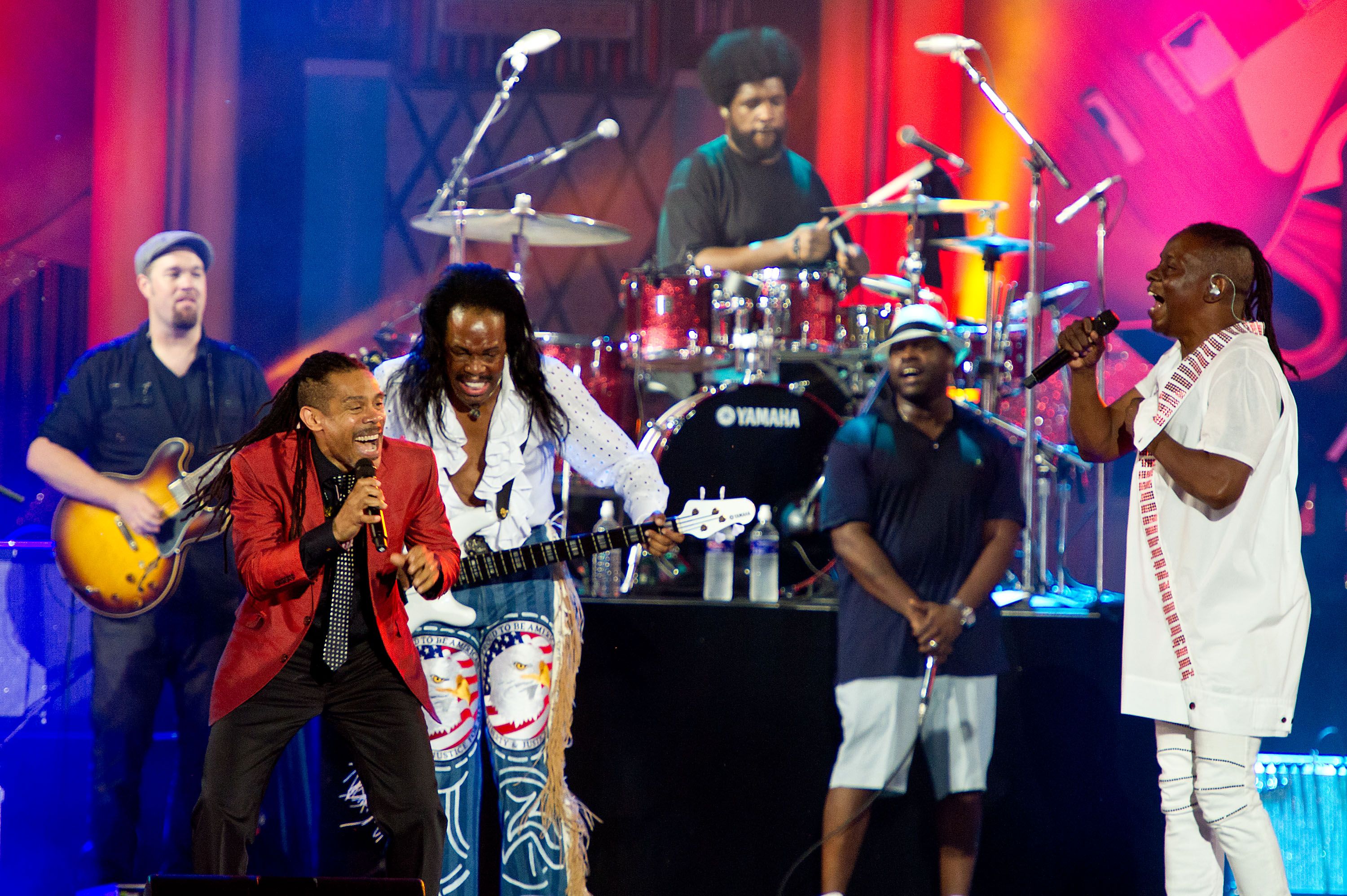 Earth Wind and Fire perform at a Fourth of July Show in Philadelphia.