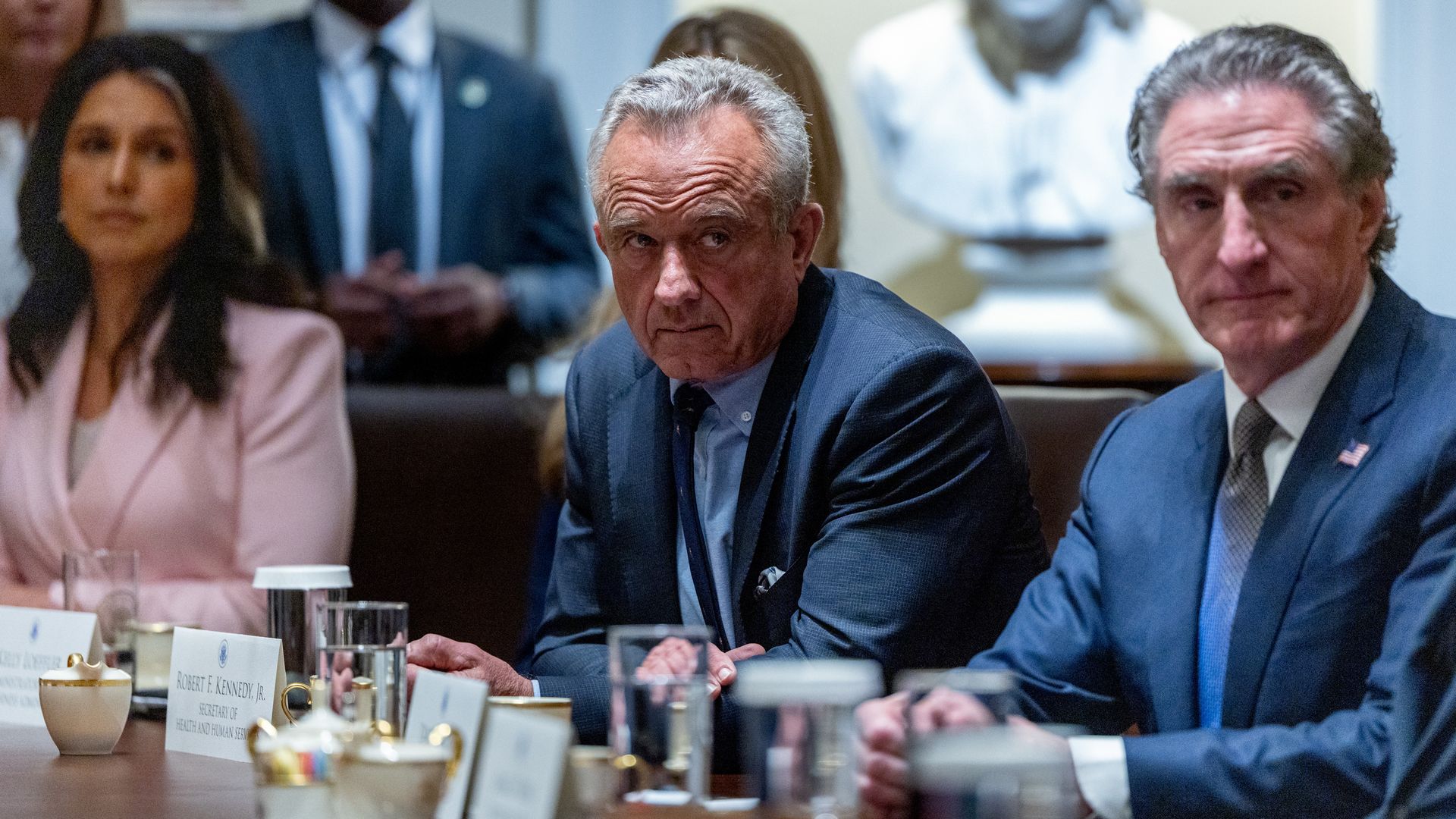 Kennedy at a Cabinet meeting April 10