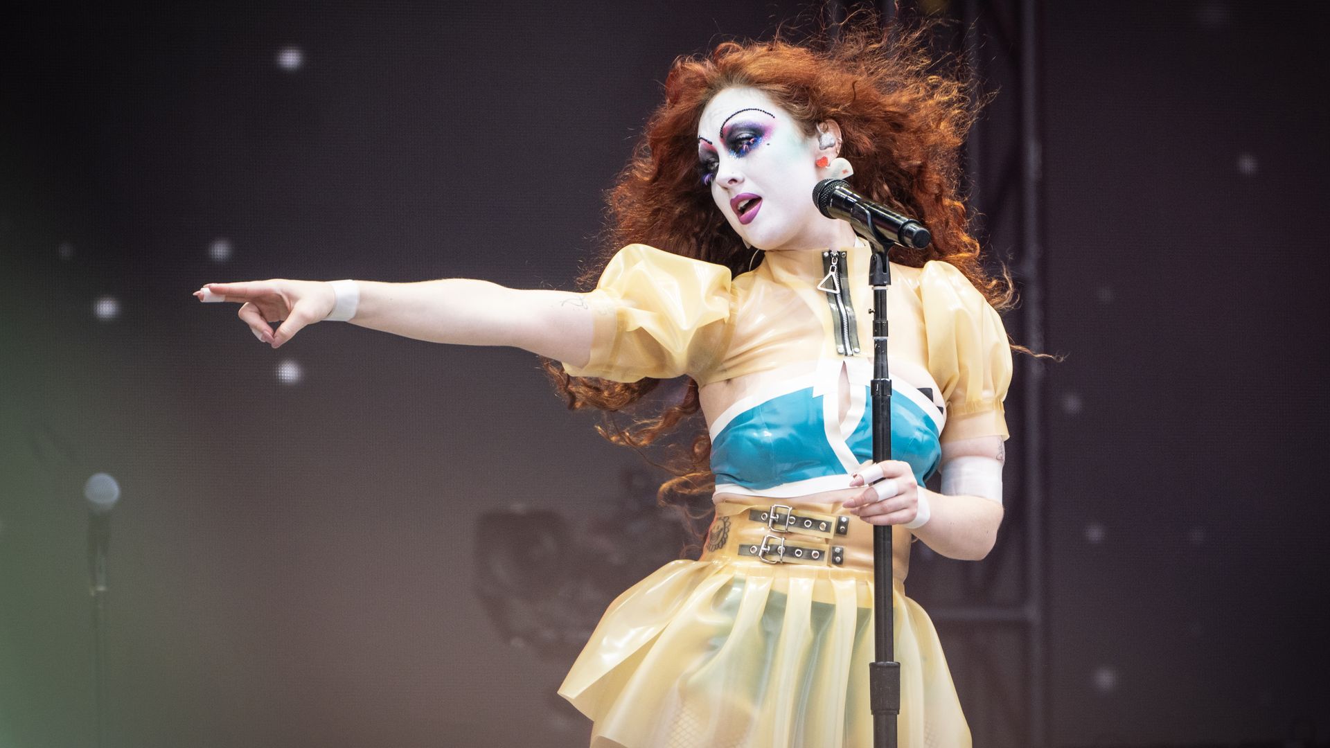 Chappell Roan performs on stage.