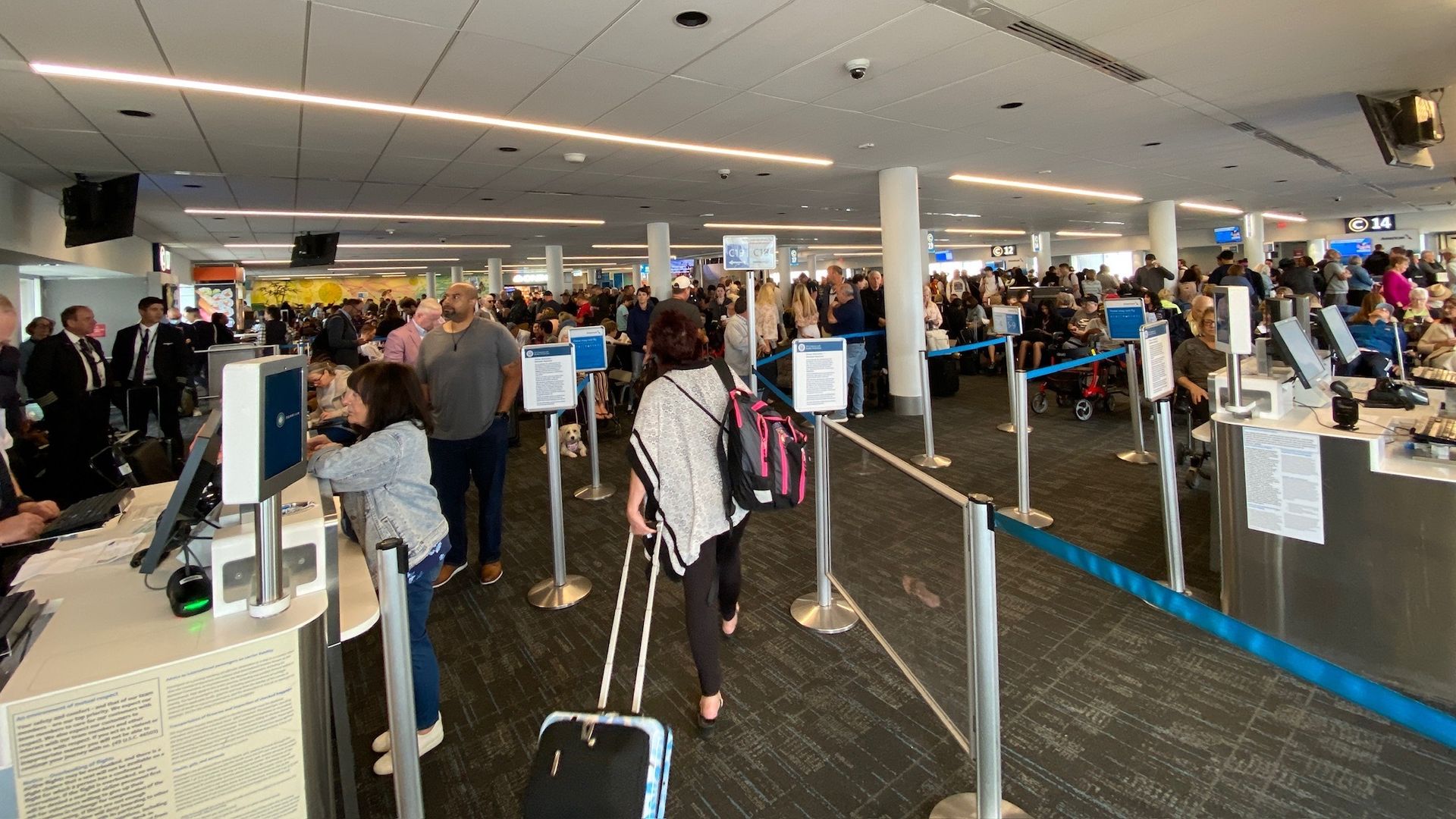 Congested Charlotte Douglas International Airport. 