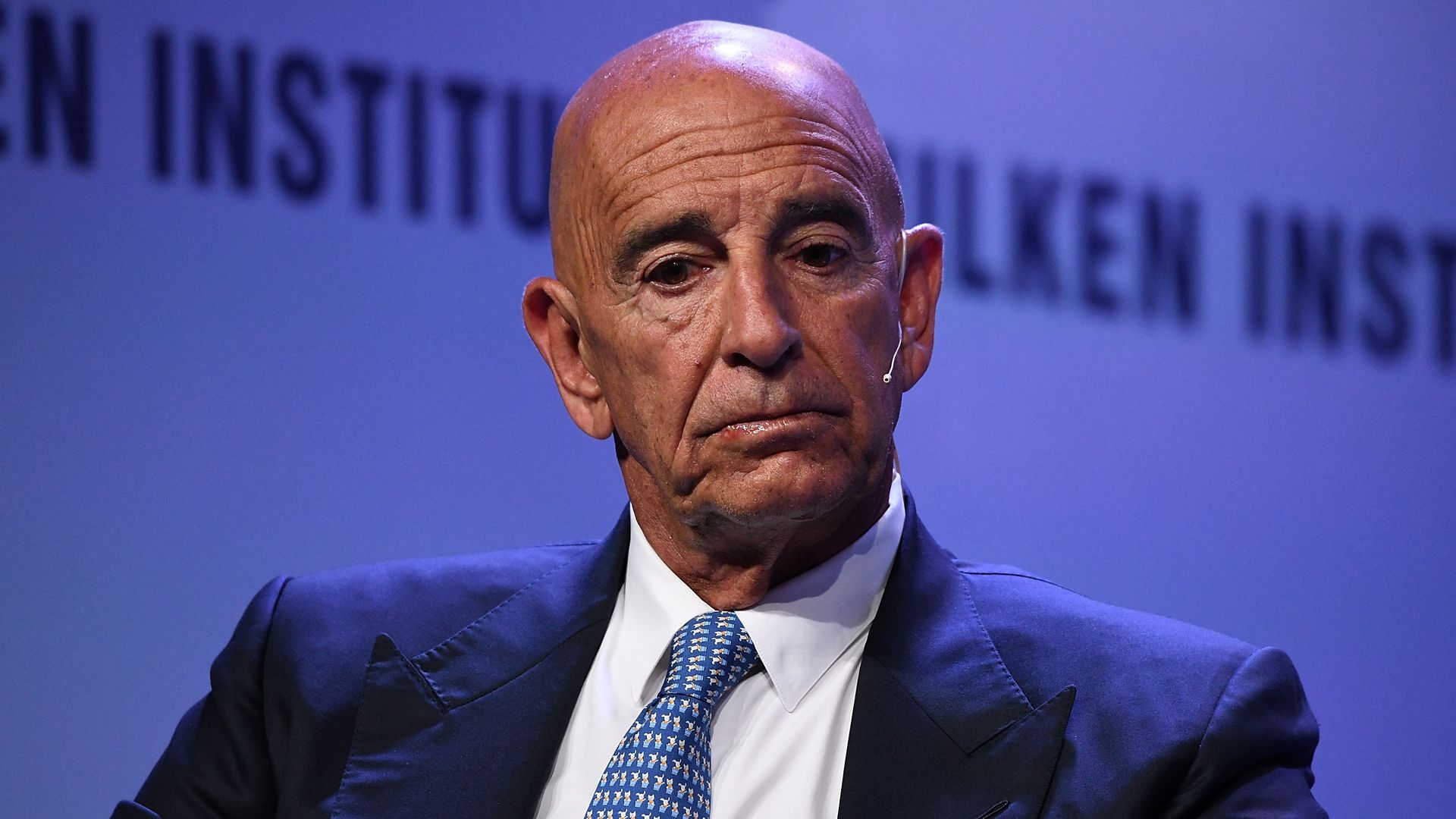 Thomas Barrack sitting down and looking forward.