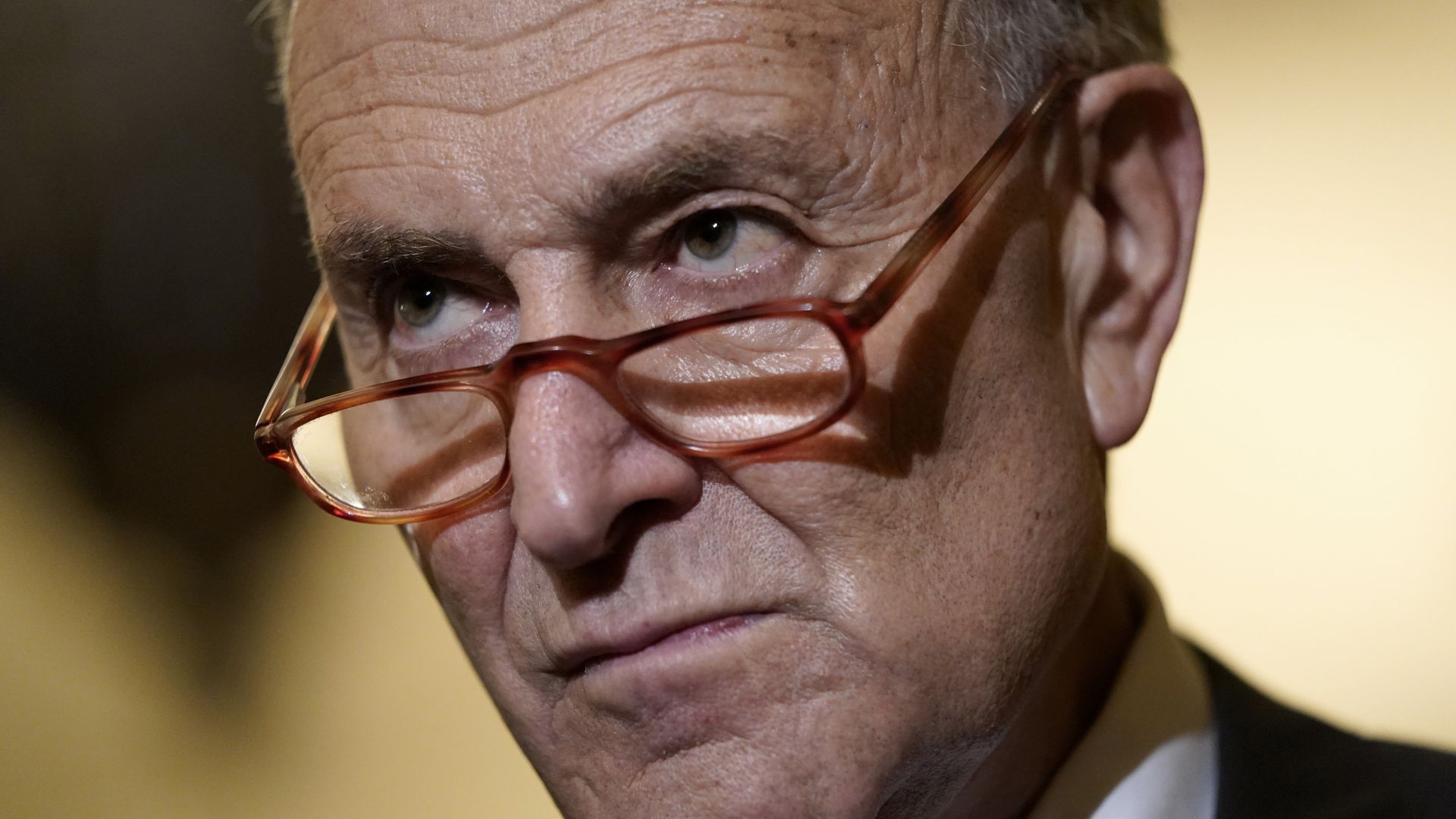 Up-close photo of Chuck Schumer