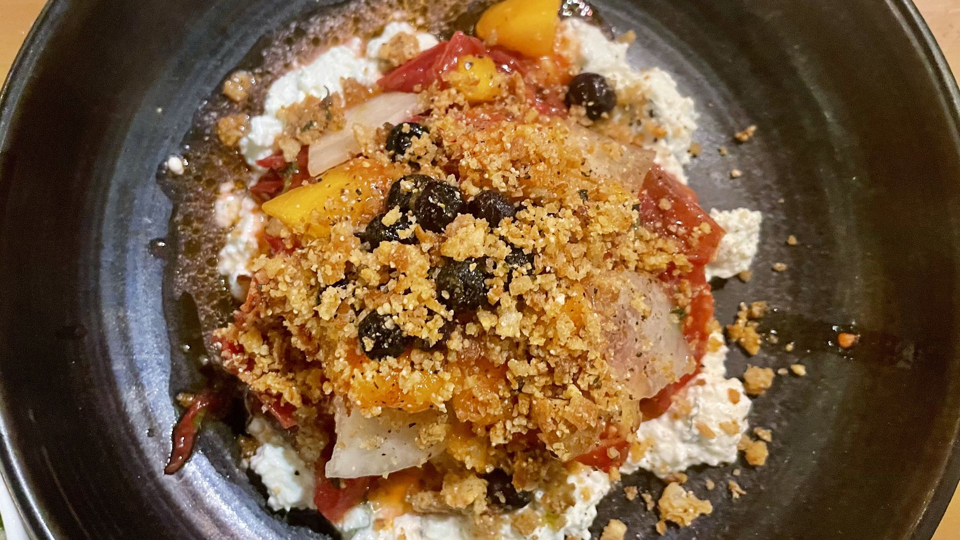 Ajja's seasonal heirloom tomato dish