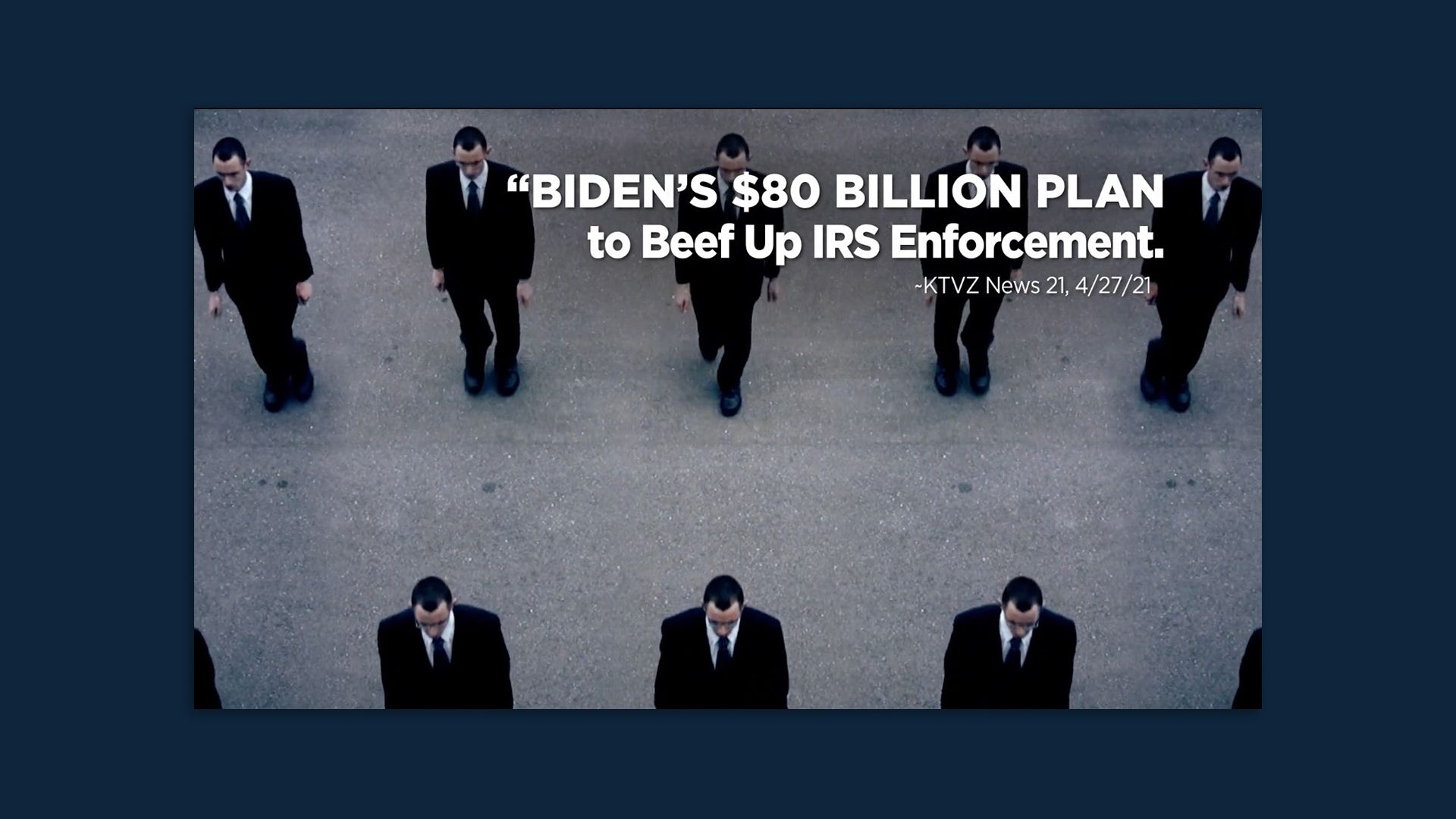 A screenshot shows a snippet from a TV ad opposing President Biden's infrastructure plan.