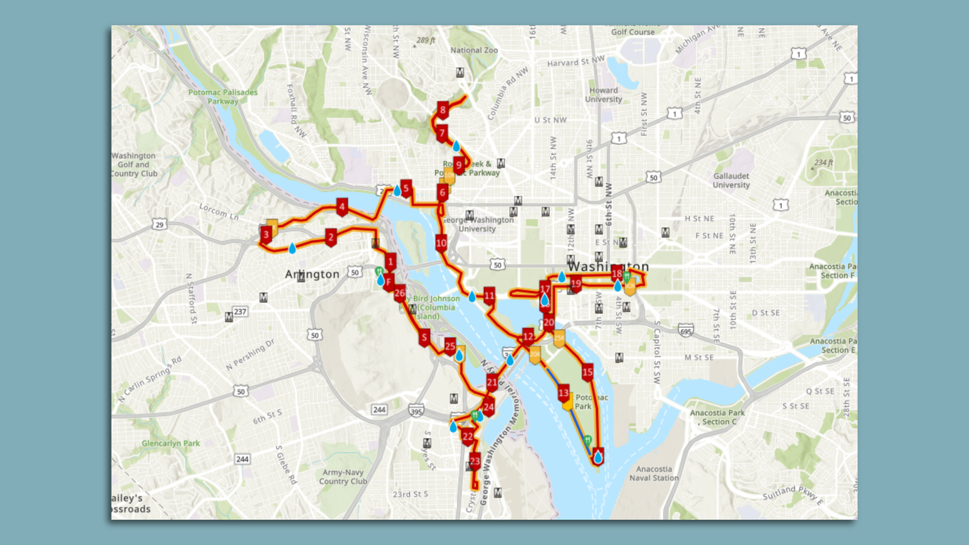 Marine Corps Marathon 2024 route and road closures around DC Axios