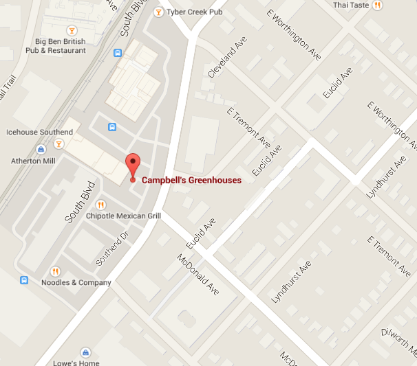 Campbells Greenhouse map