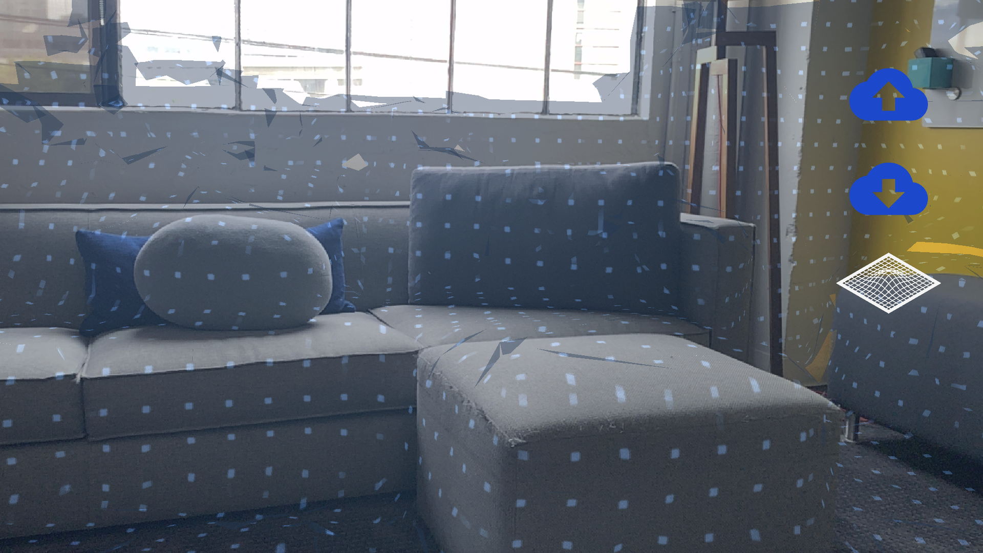 A mesh image of 6D.ai's 3D scanning technology