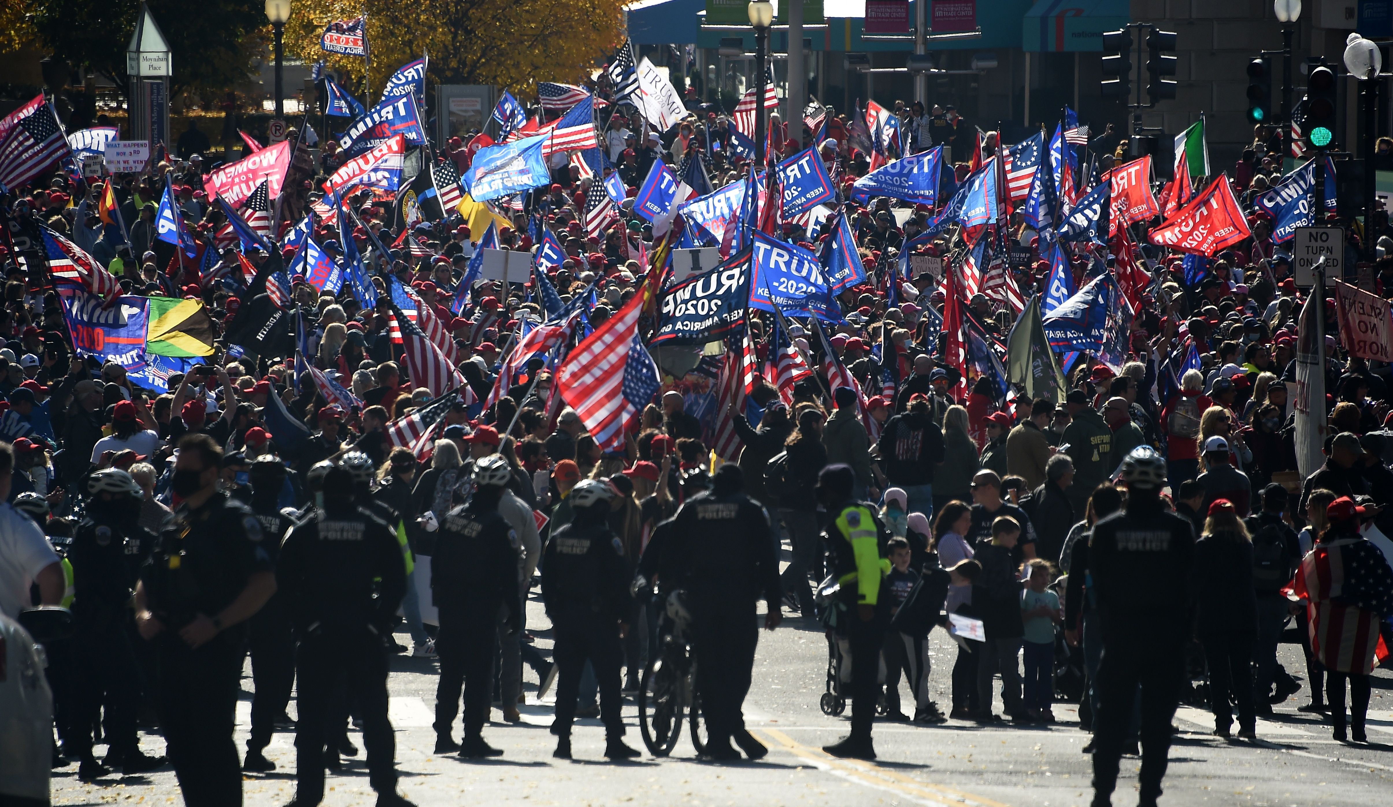 Trump supporters gathered in Washington, DC, on Nov. 14.