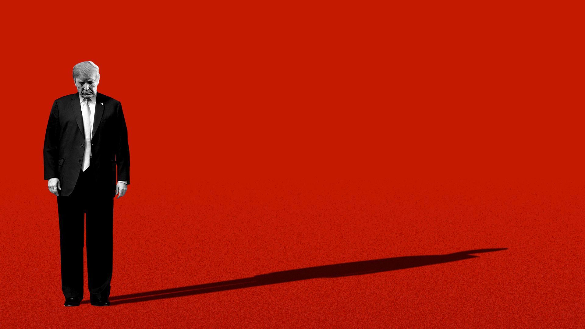 Illustration of sad Trump