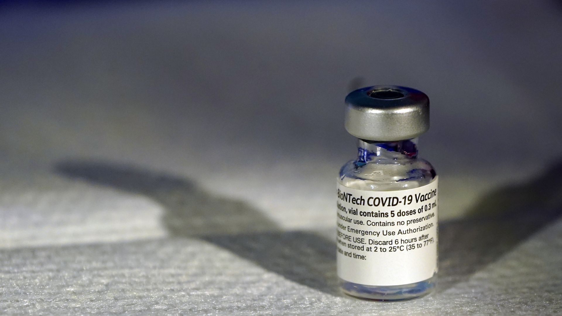 A COVID-19 vaccine vial