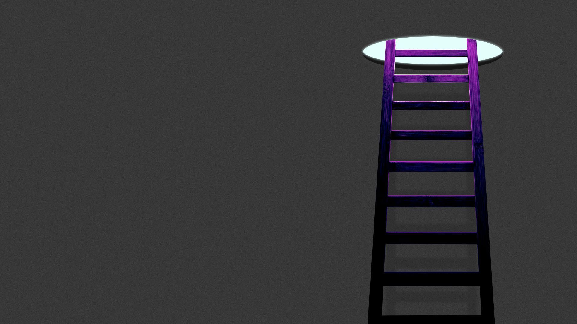 Illustration of ladder leading to the light