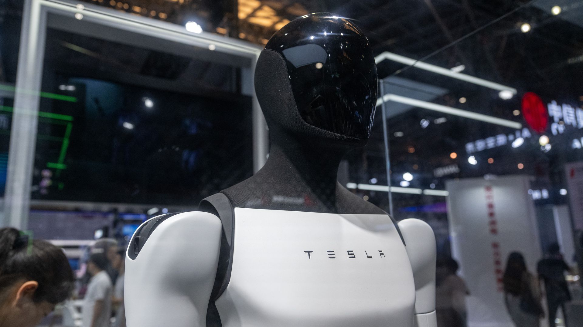 A tesla humanoid robot.