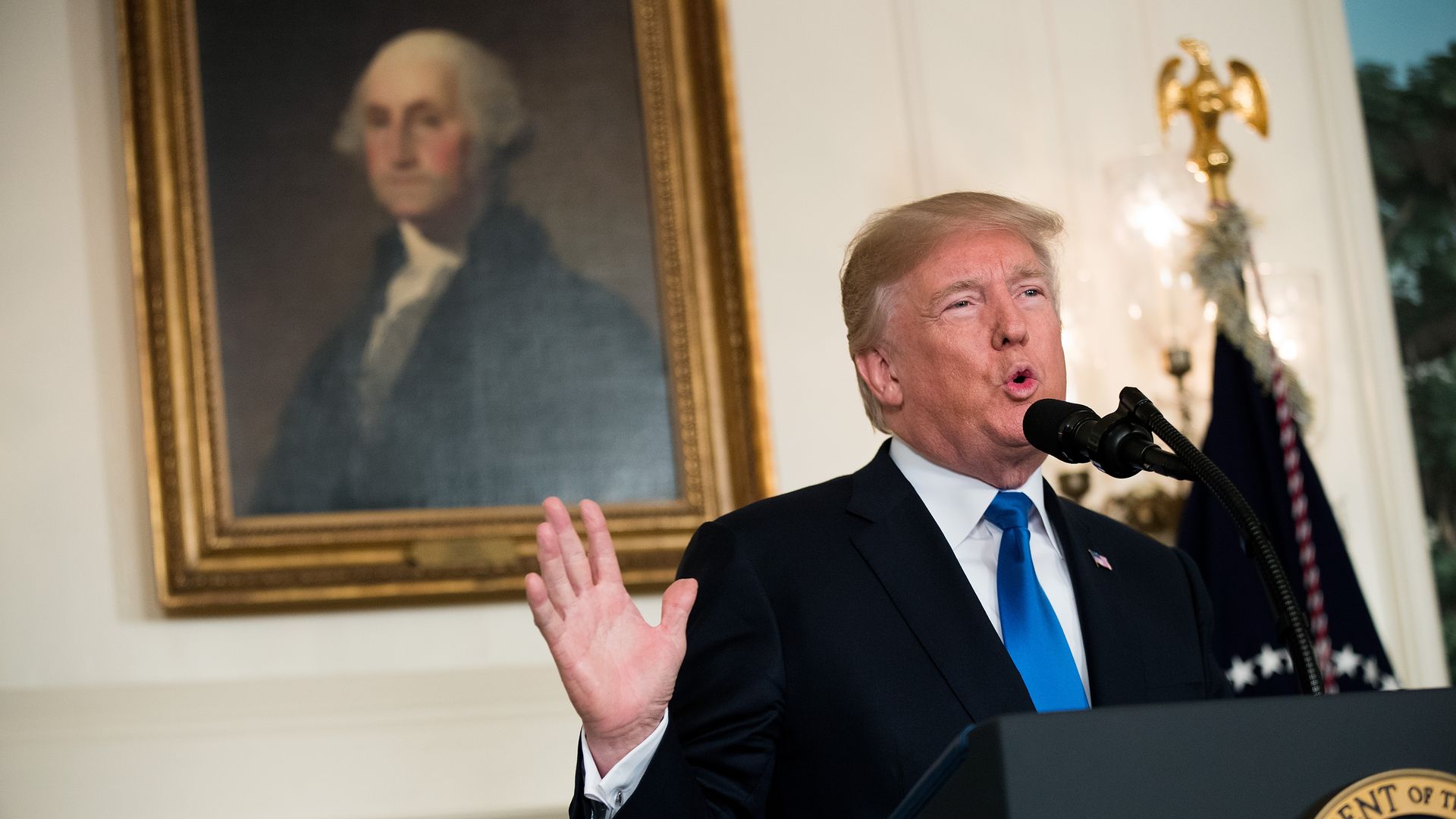 President Trump at lectern