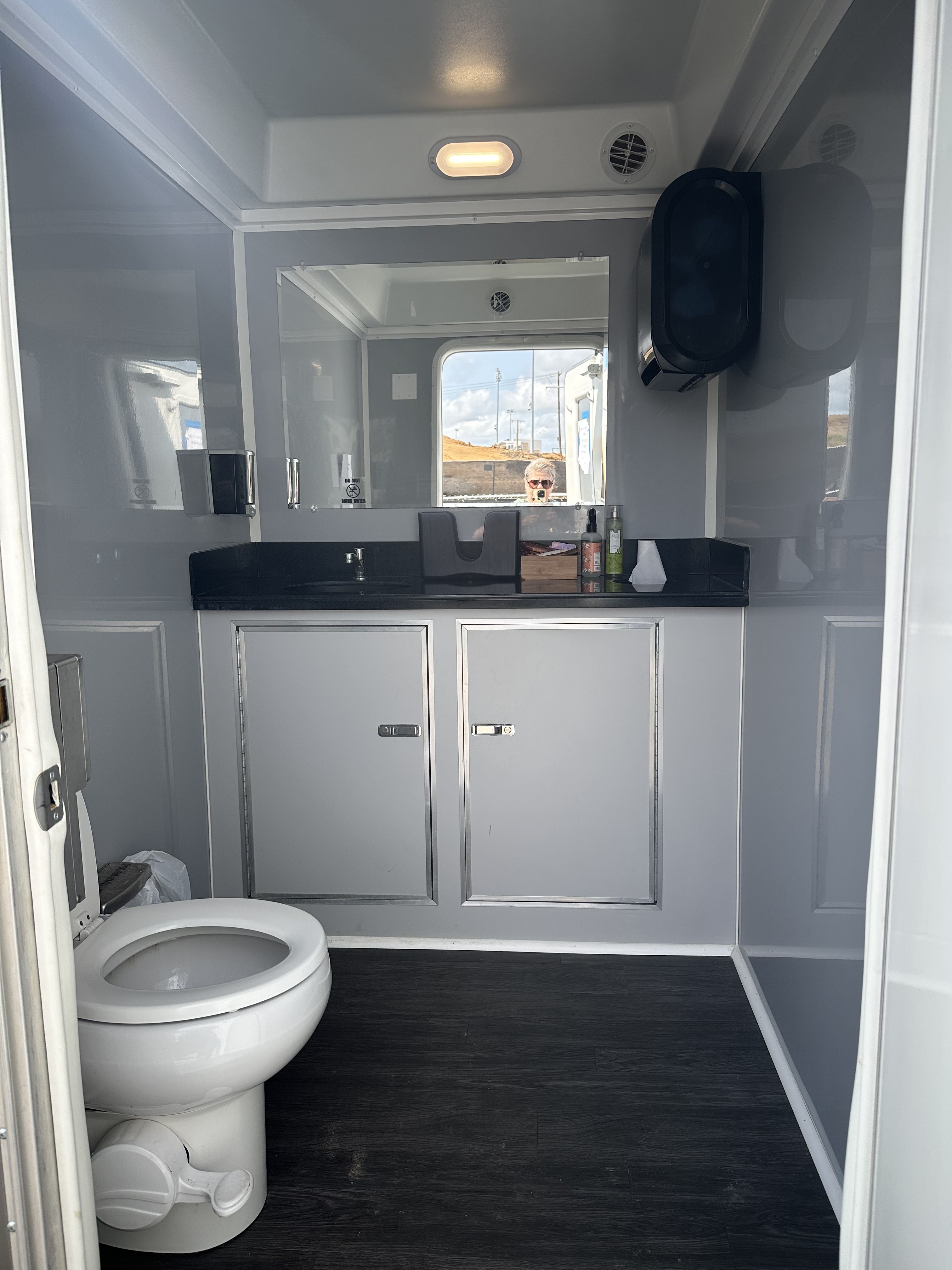 the inside of a port a potty