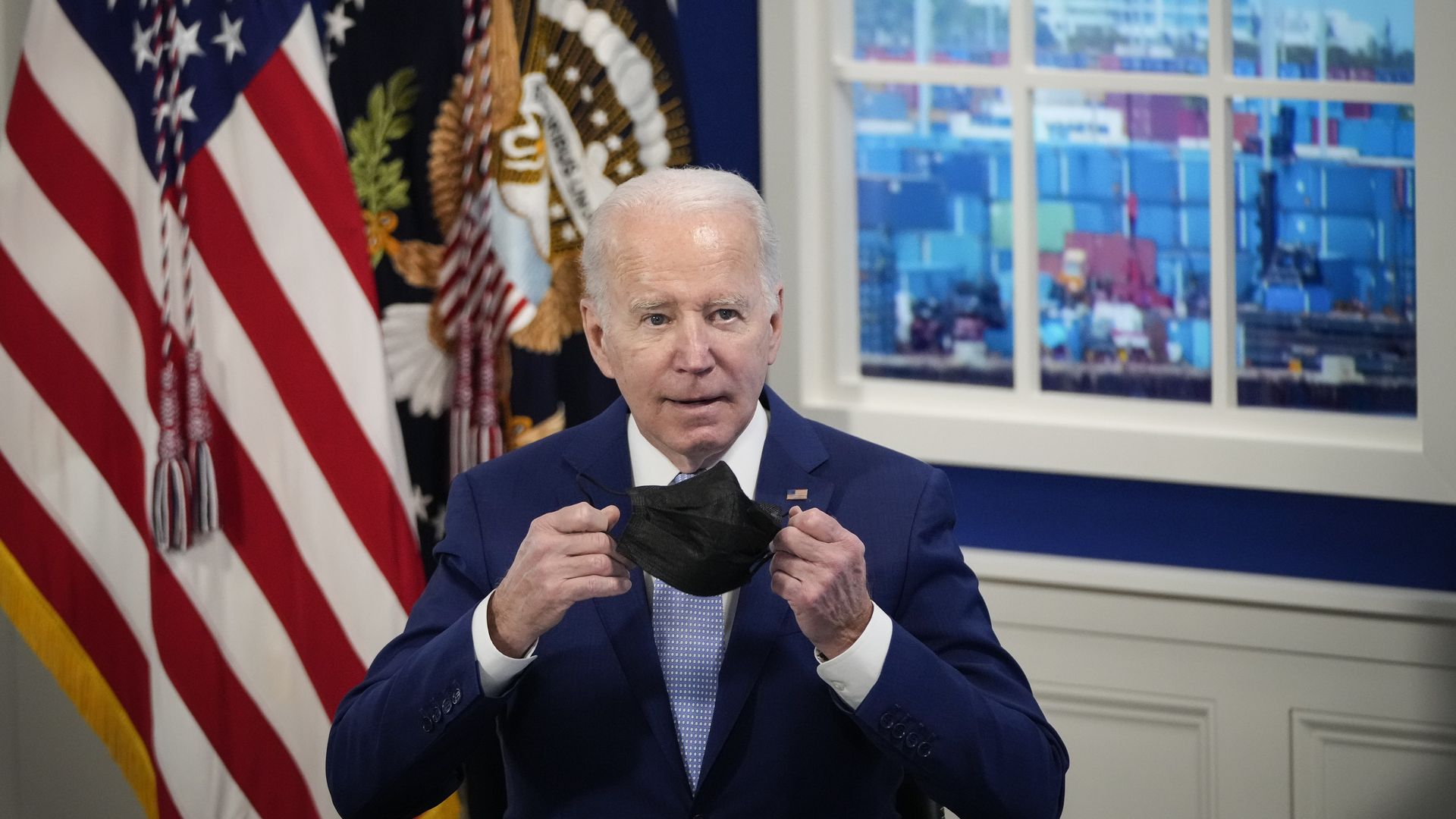 Photo of Joe Biden sitting 