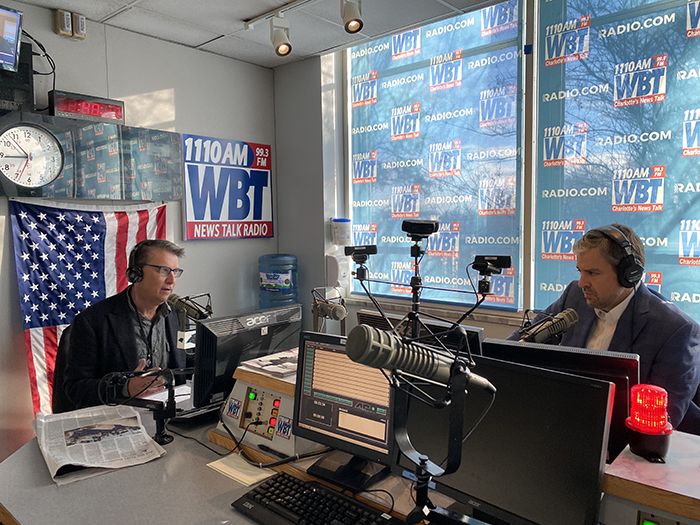 Pat McCrory and Bo Thompson on February 2, 2021