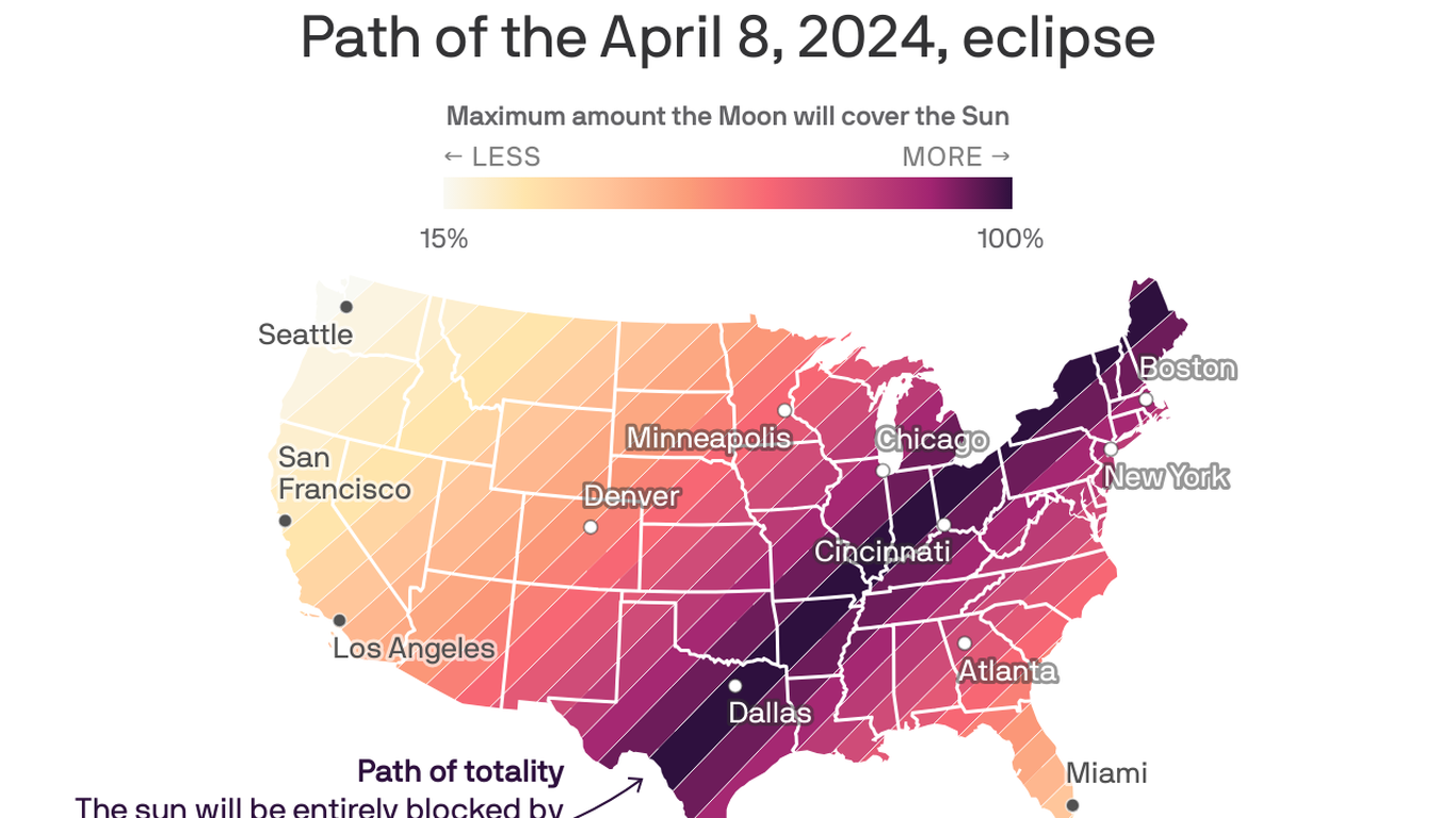 Here's what Atlanta will experience during the April 8 solar eclipse