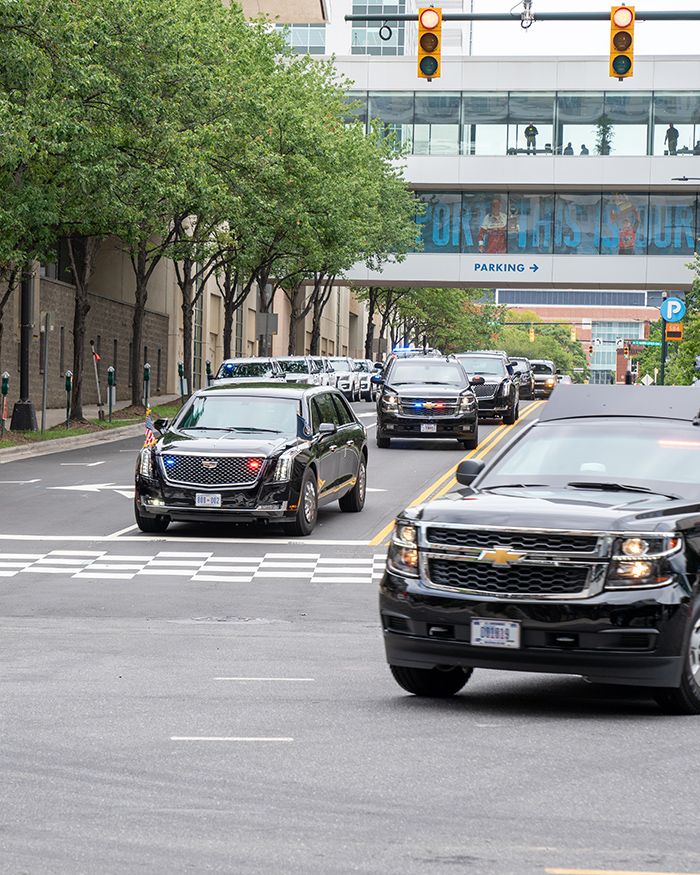 Trump presidential motorcade RNC 2020