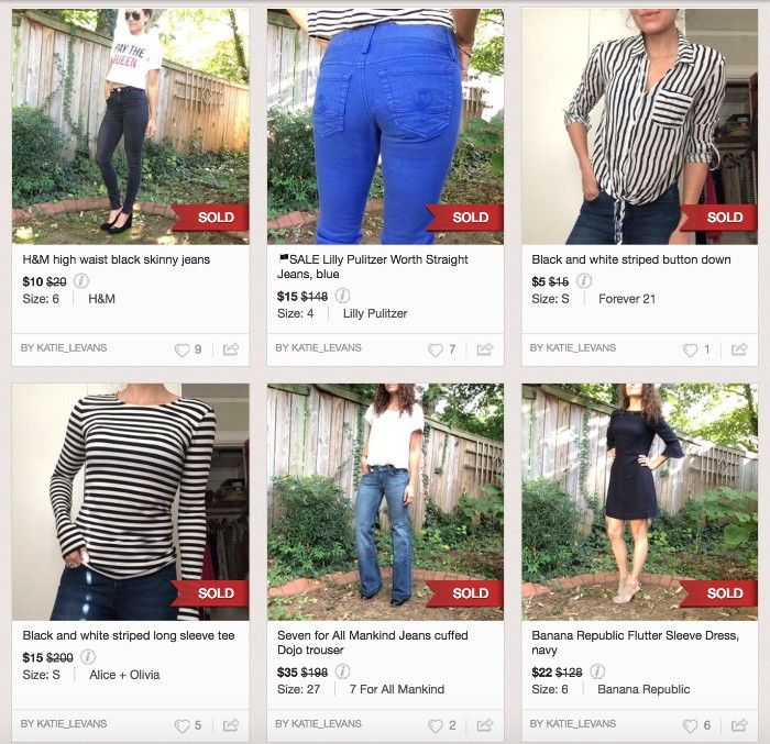 Some of my flipped thrift items on Poshmark