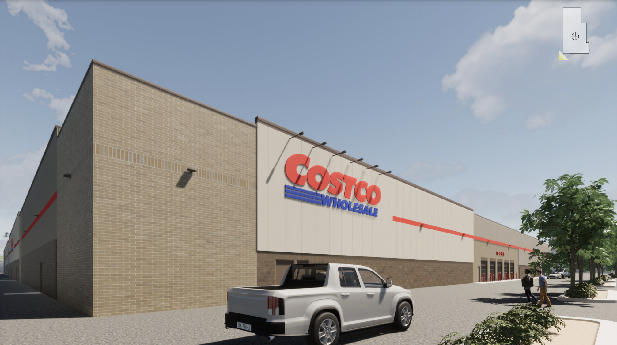 Rendering of a Costco tire center
