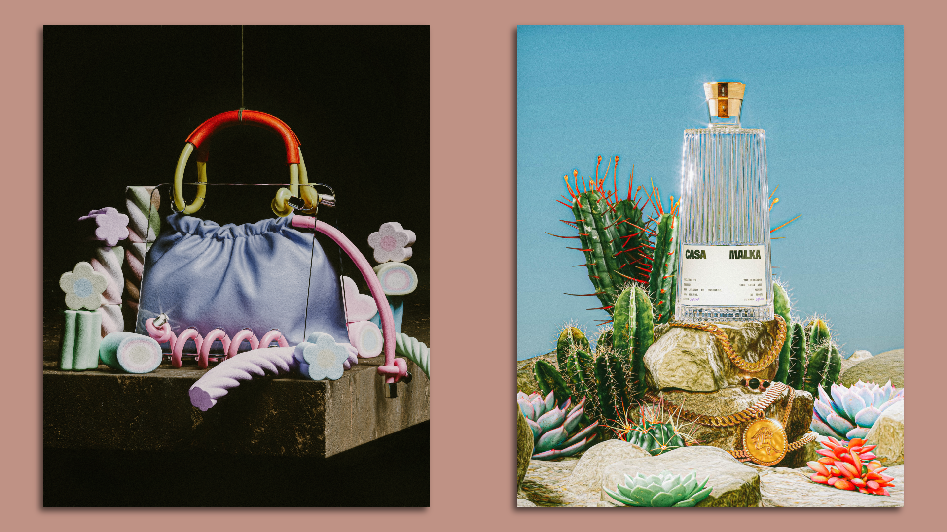 digital photograph depicting a liquor bottle amongst dessert foliage 