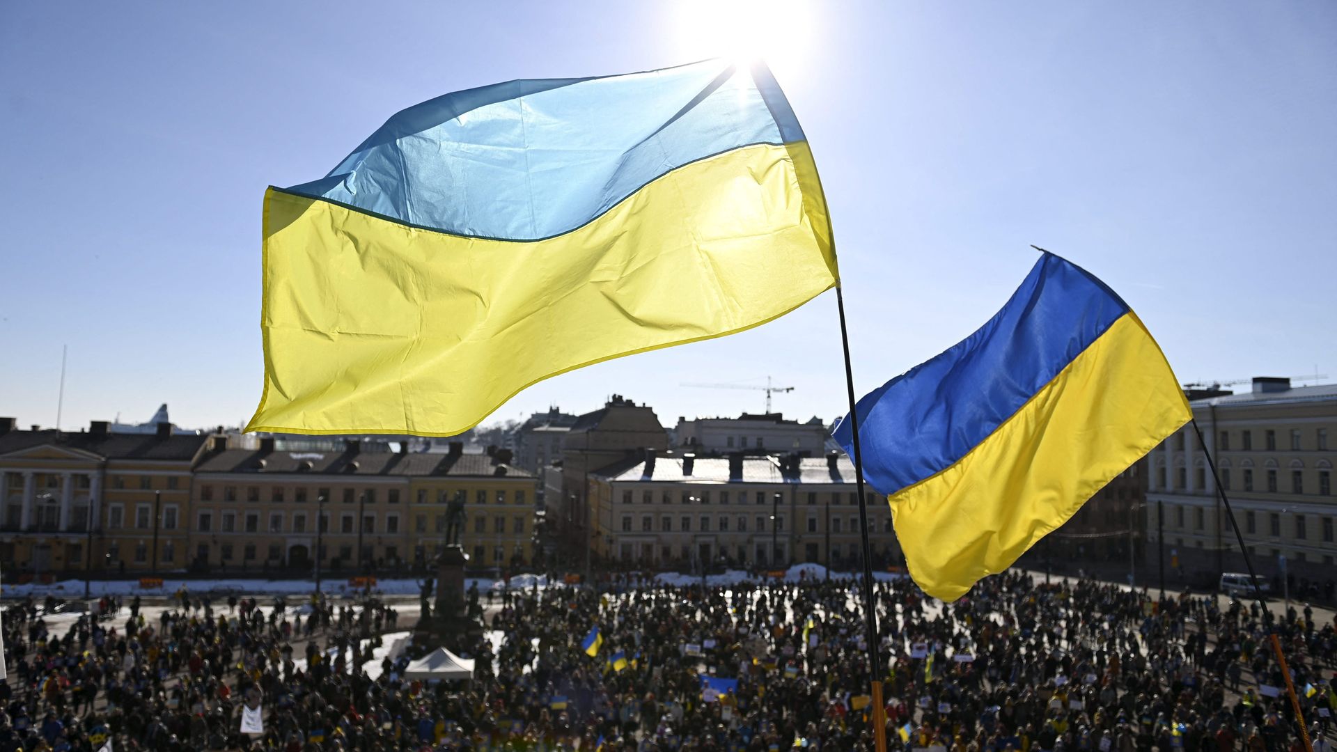 Ukraine flags