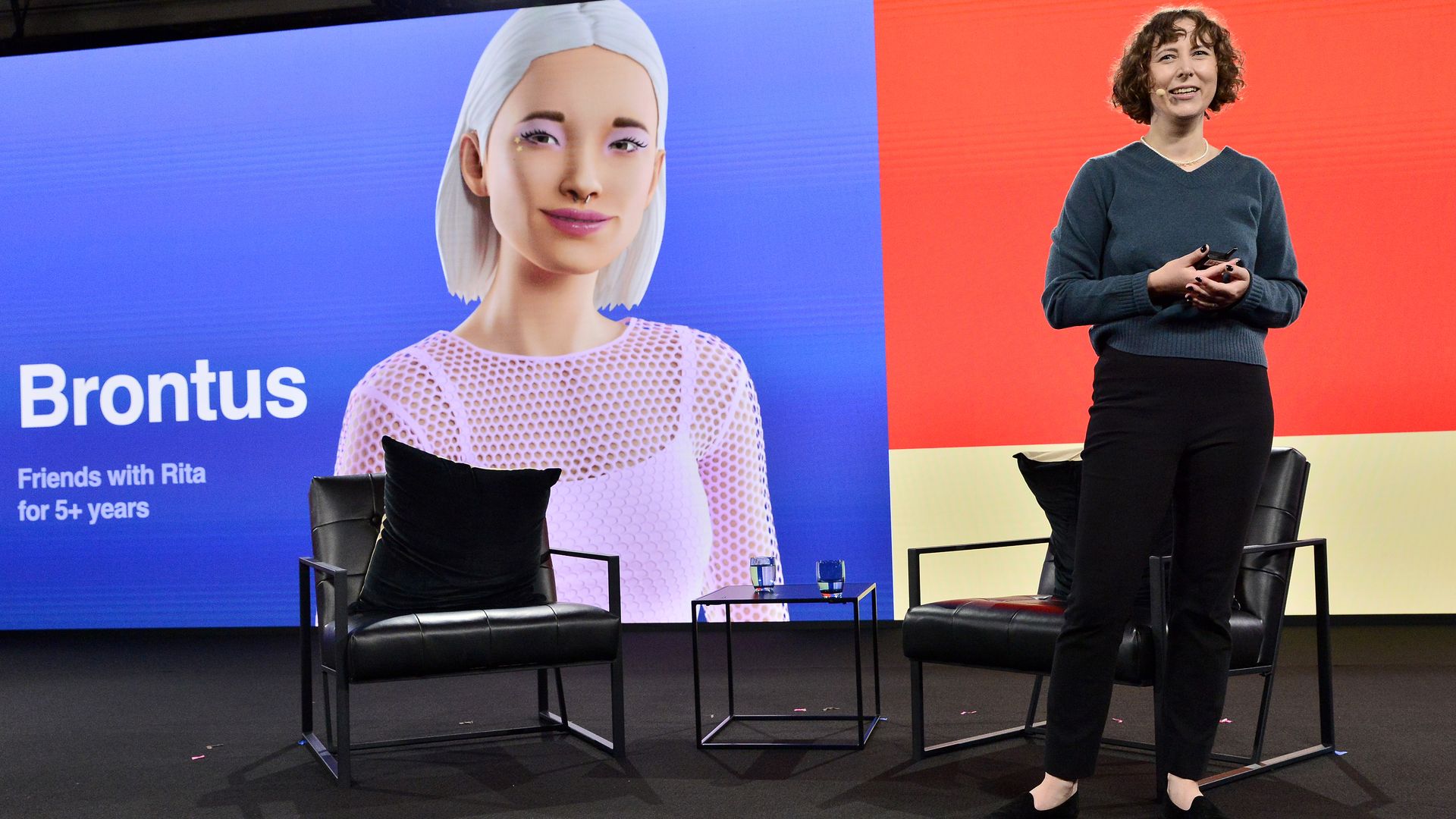 Rita Popova, Chief Product Officer, Replika & Blush speaks onstage during Vox Media's 2023 Code Conference.